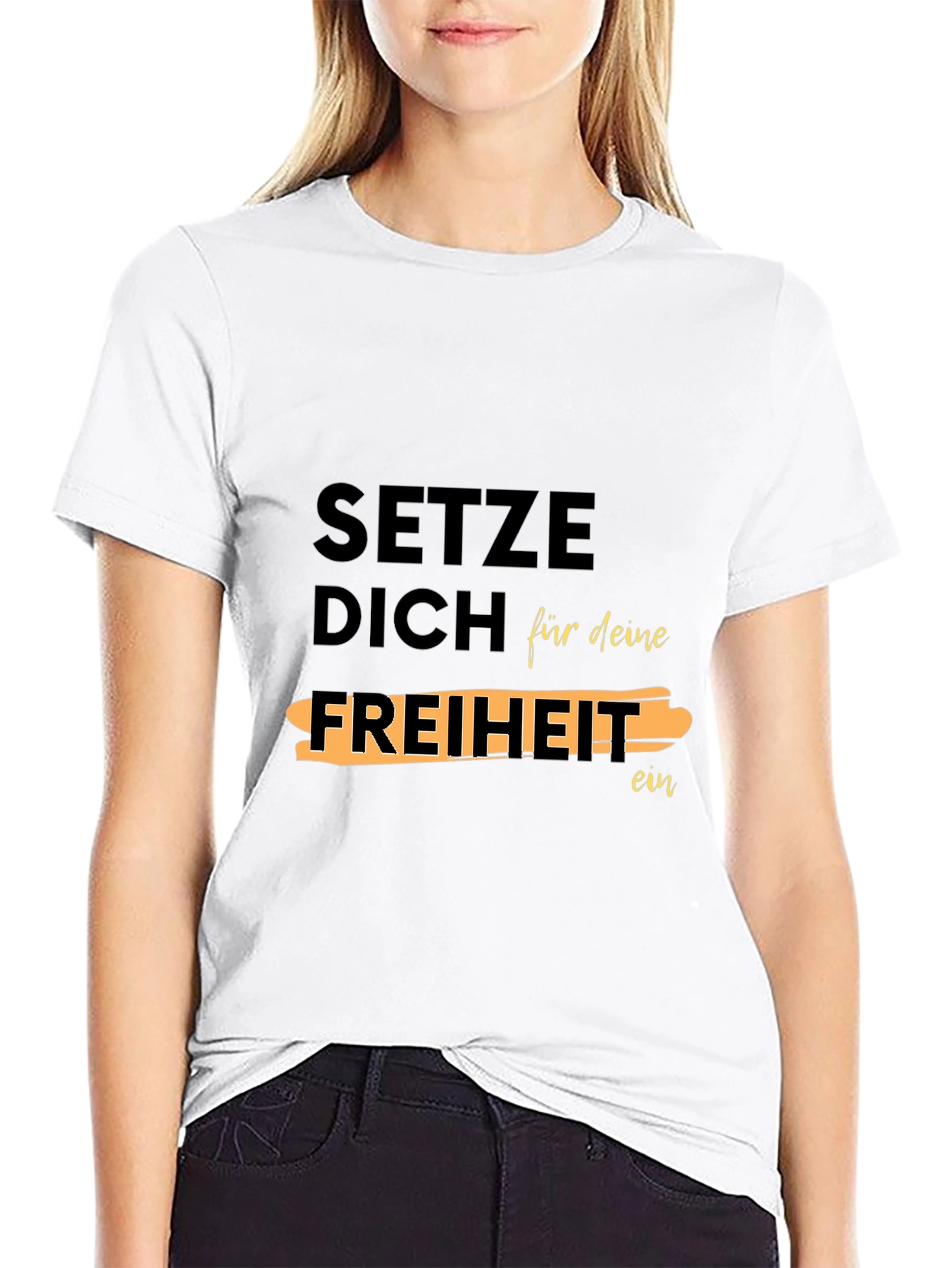 Black Setze Dich Für Deine Freiheit Ein T-Shirt view 9