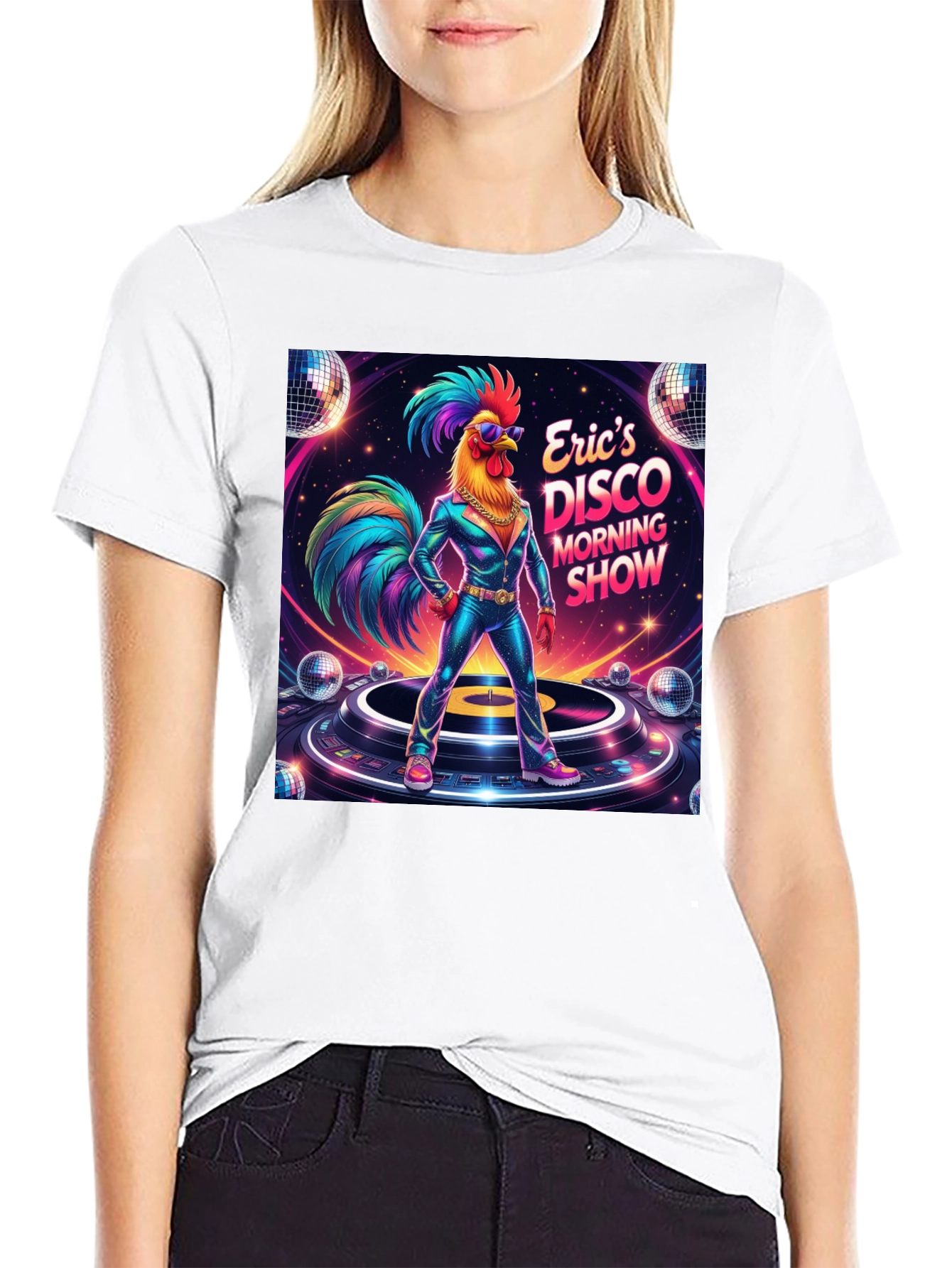 Black Eric's Disco Morning Show Graphic T-Shirt view 9