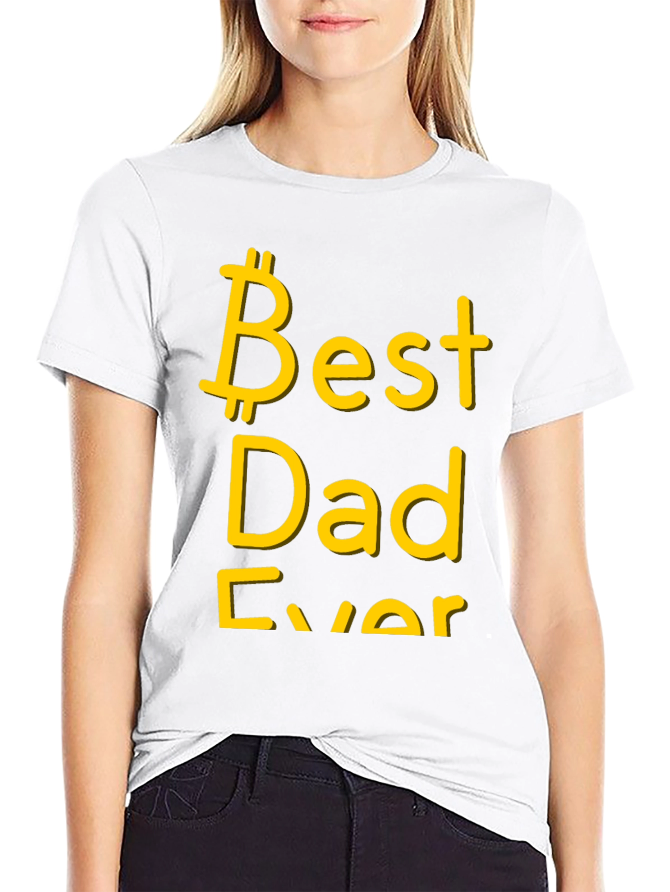 Black Best Dad Ever T-Shirt - Bitcoin Father's Day Gift view 9