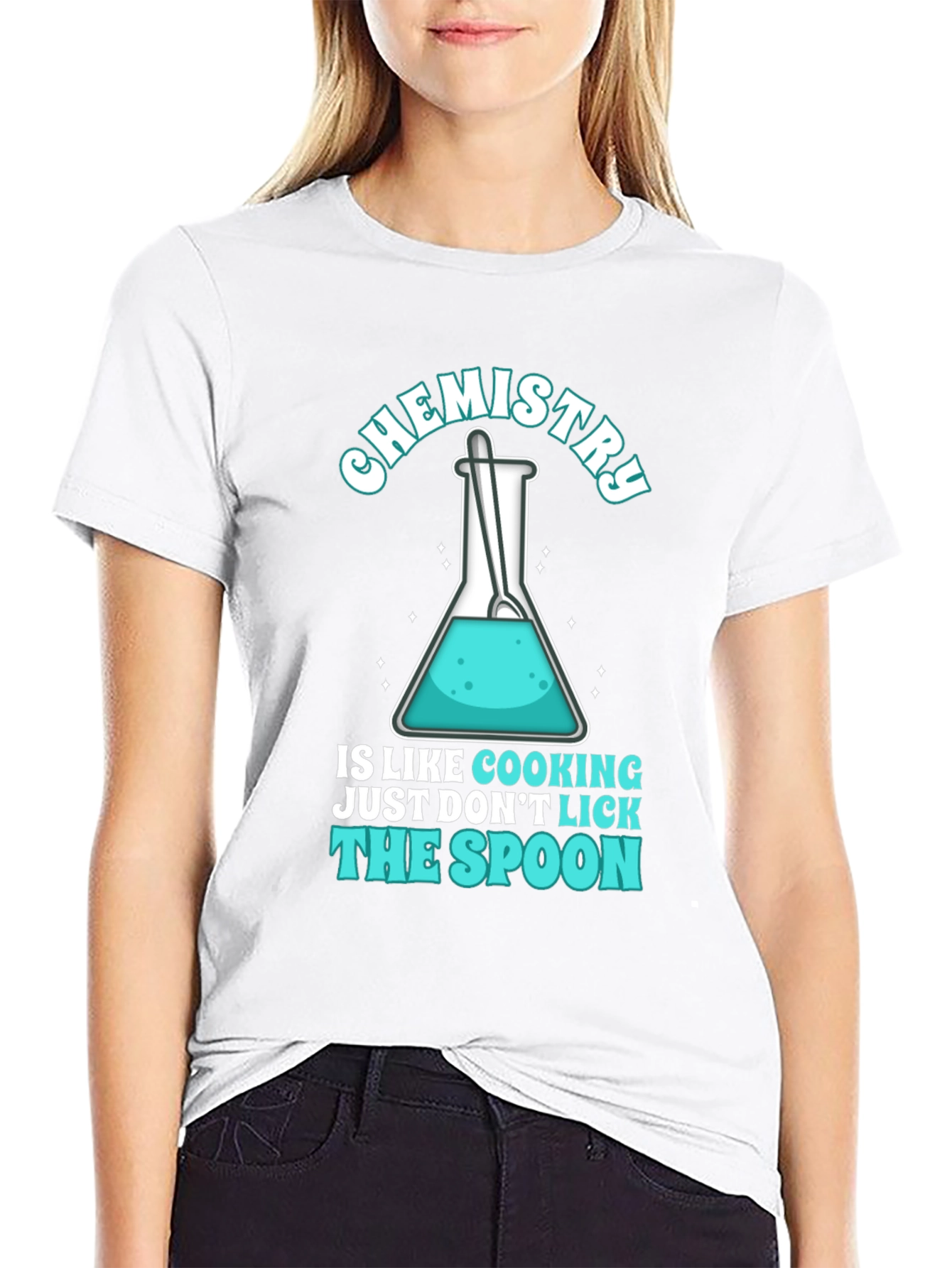 Black Chemistry Cooking T-Shirt - Don't Lick The Spoon view 9