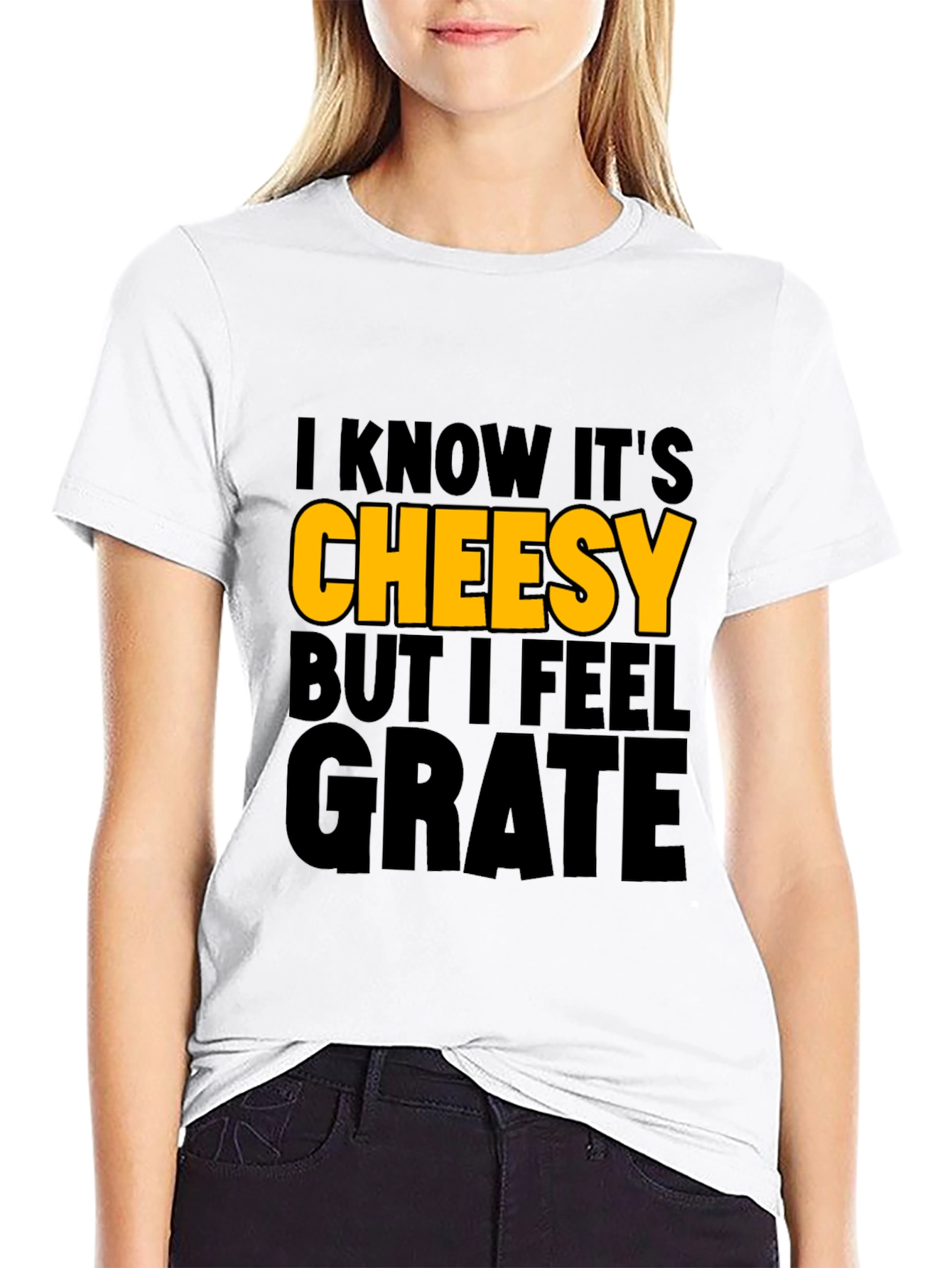 Black Cheesy Grate Humor T-Shirt view 9