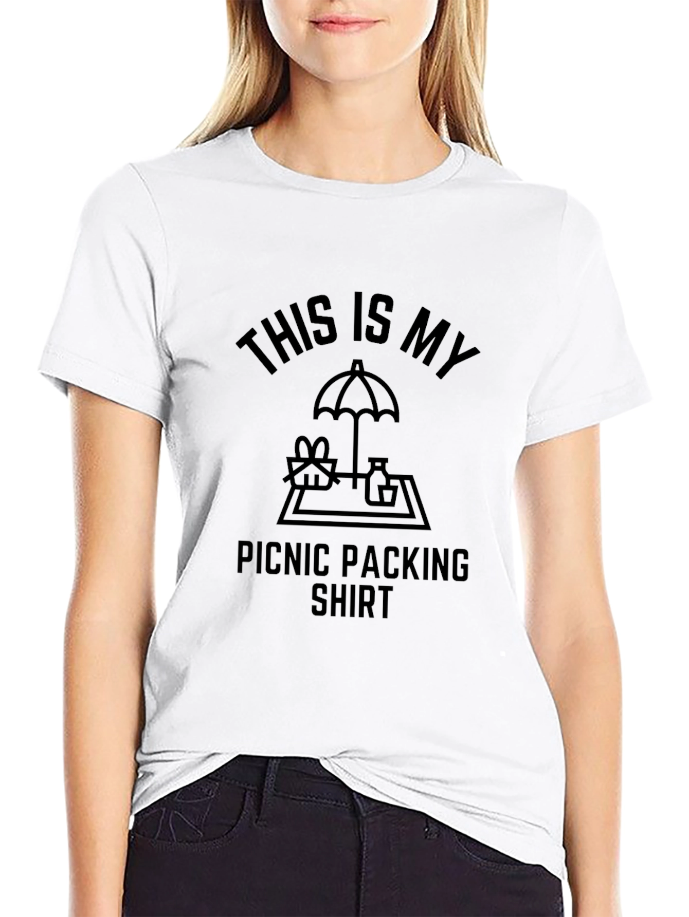 Black Picnic Packing Shirt - Black Graphic Tee for Outdoor Enthusiasts view 9
