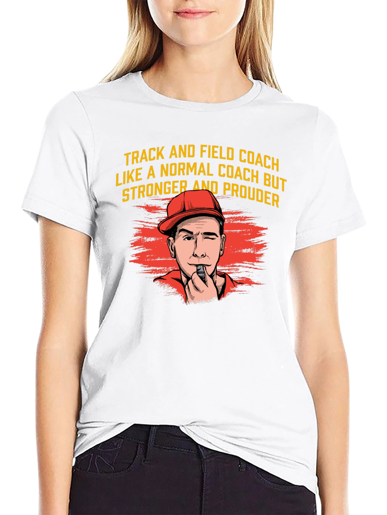 Black Track and Field Coach Graphic T-Shirt view 9
