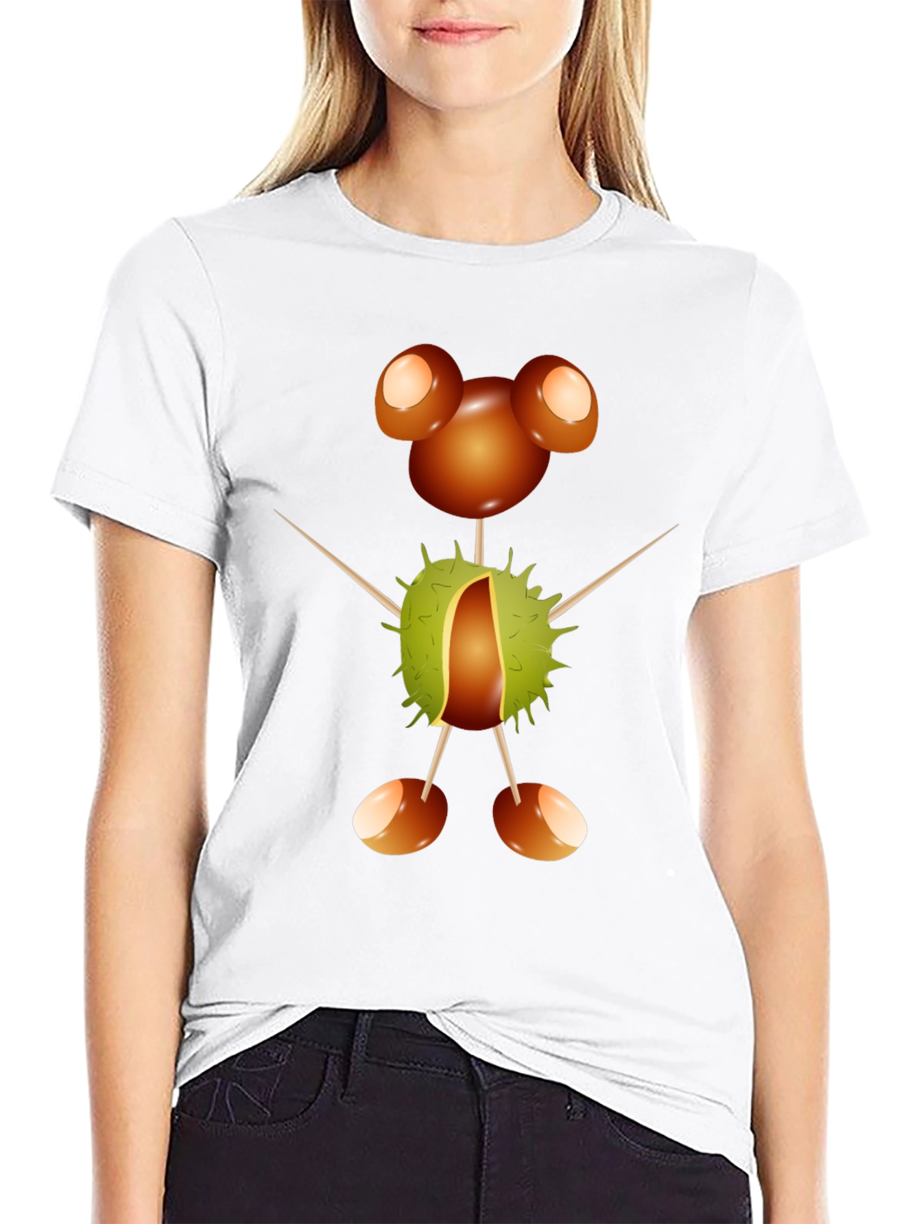 Black Chestnut Character Graphic Tee view 9