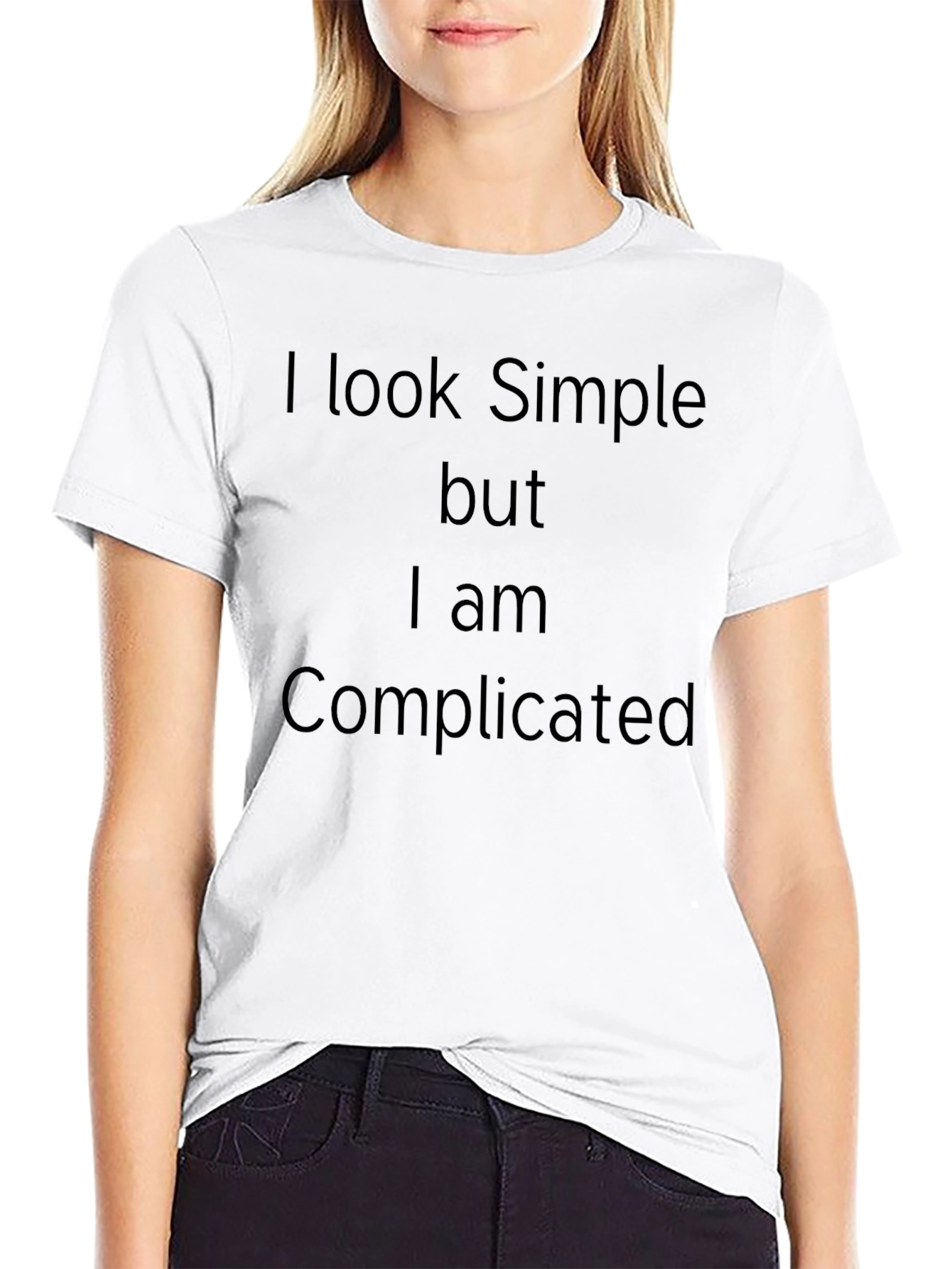 Black Simple But Complicated Black T-Shirt view 9