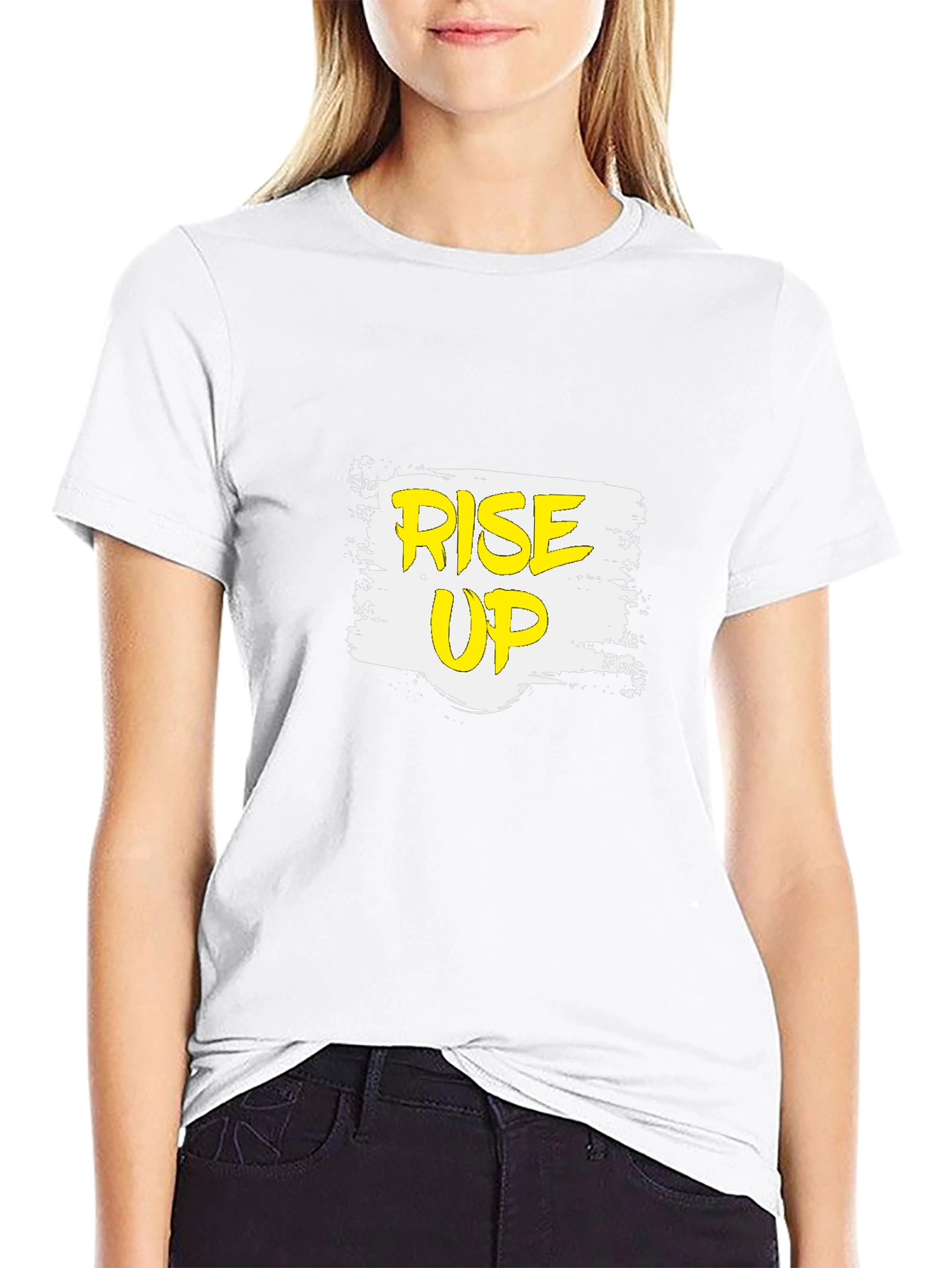 Black Rise Up Graphic T-Shirt - Black Casual Tee view 9