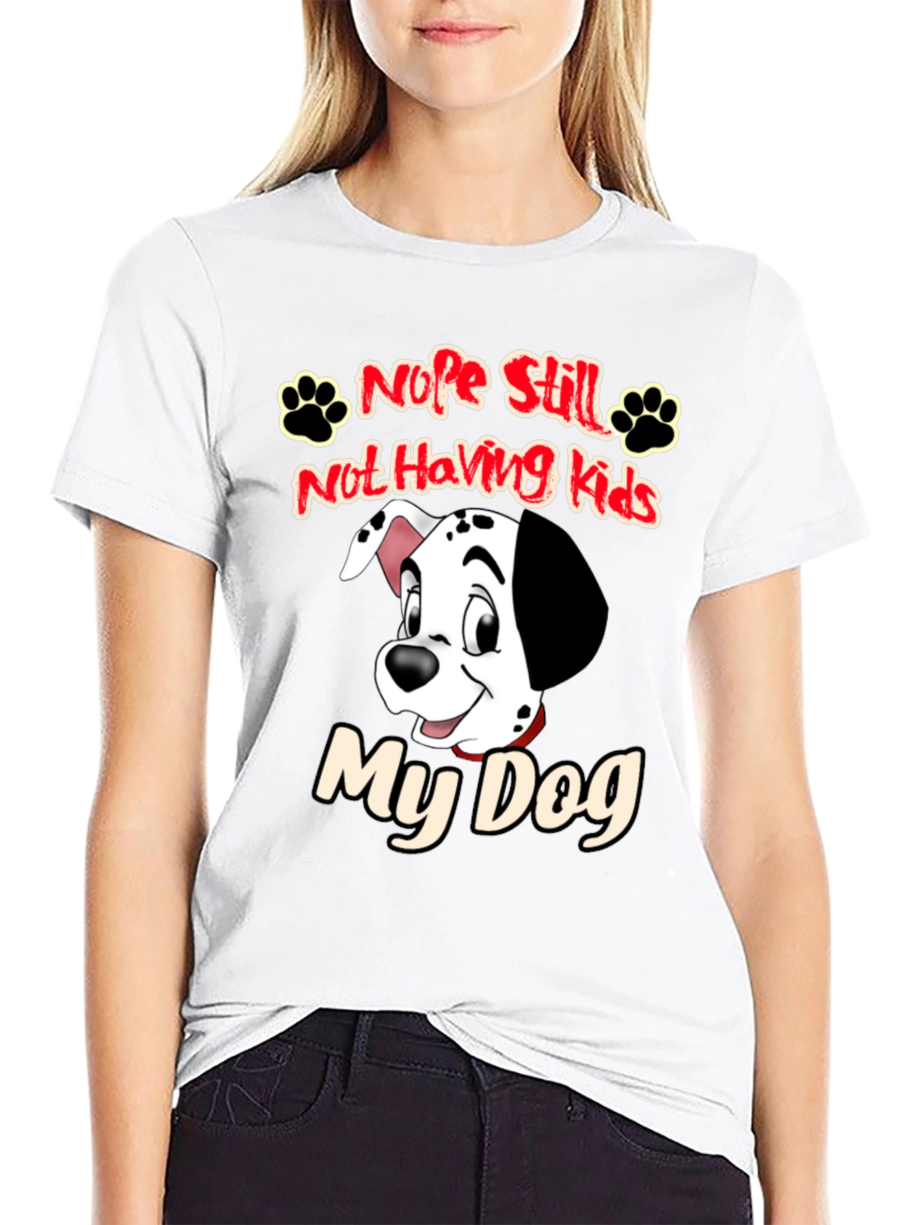 Black Nope Still Not Having Kids My Dog Black T-Shirt view 9