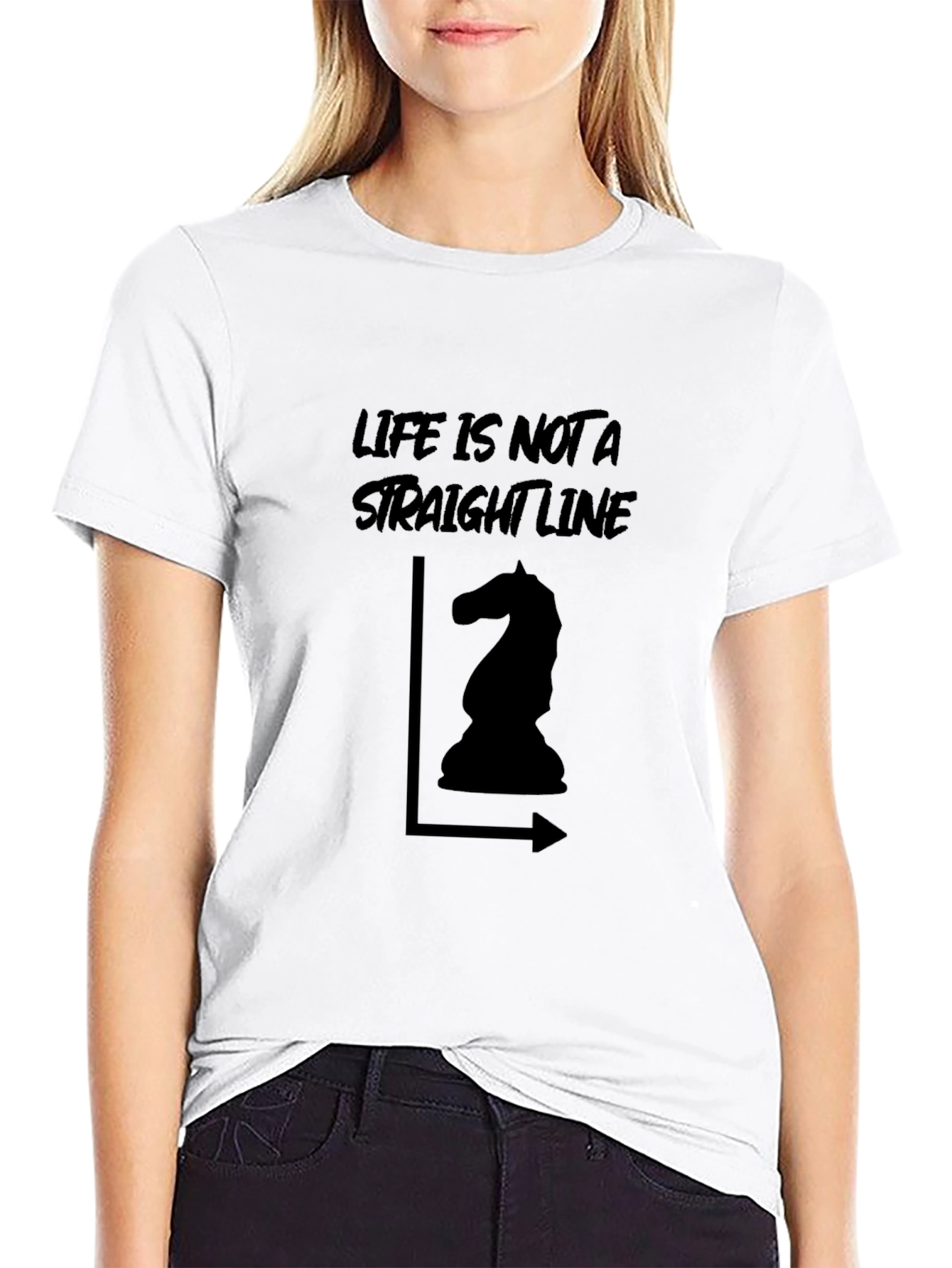 Black Life is not a Straight Line T-Shirt view 9