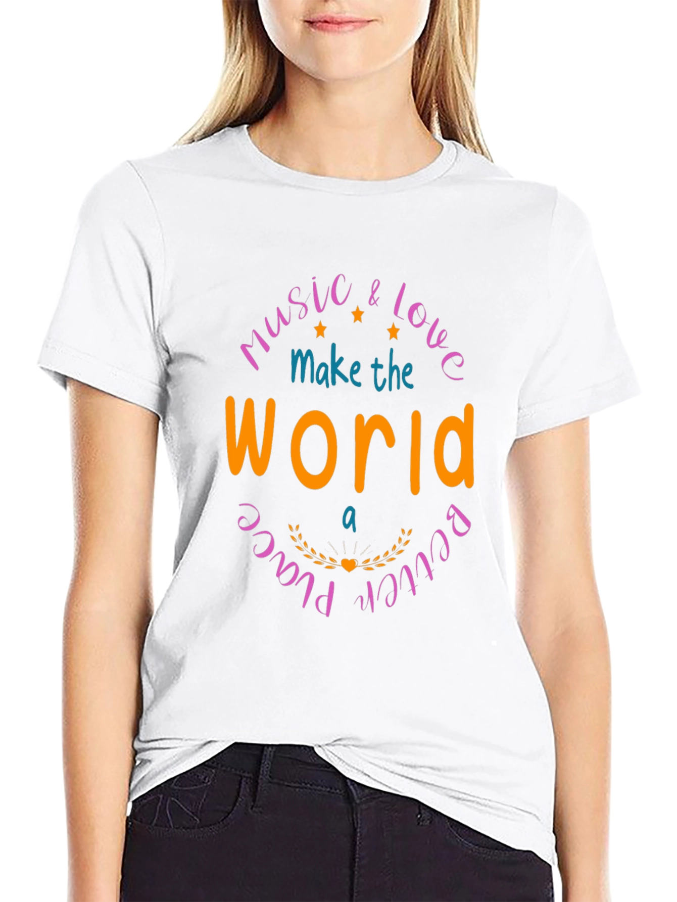 Black Music & Love Makes The World Better Black T-Shirt view 9