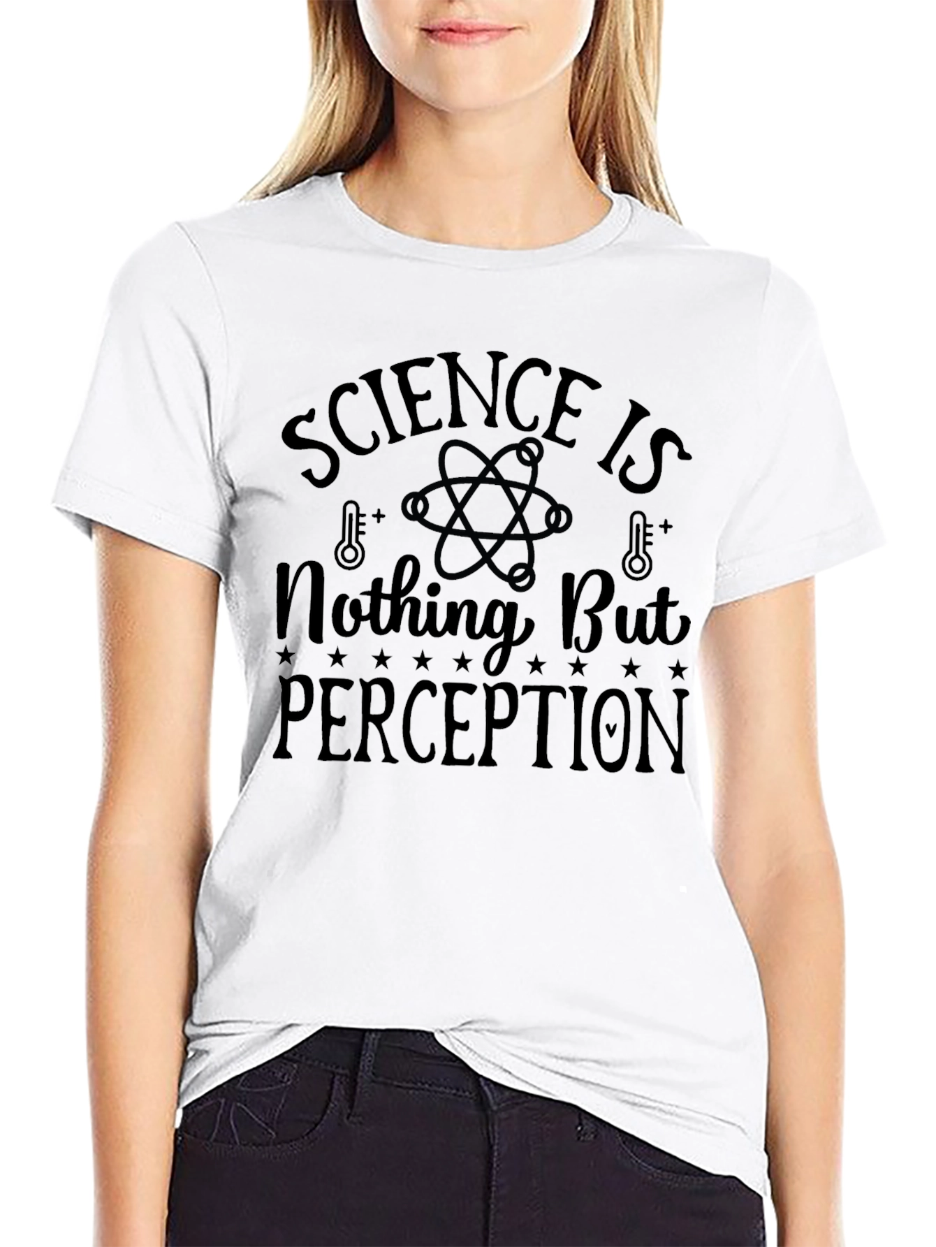 Black Science is Nothing But Perception Black T-Shirt view 9