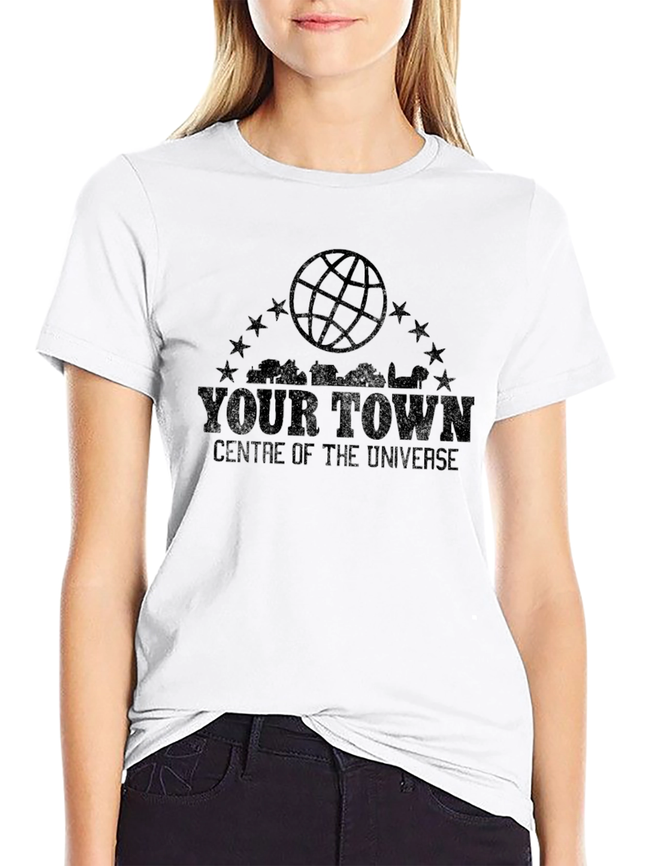 Black Your Town Centre of the Universe Graphic Tee view 9