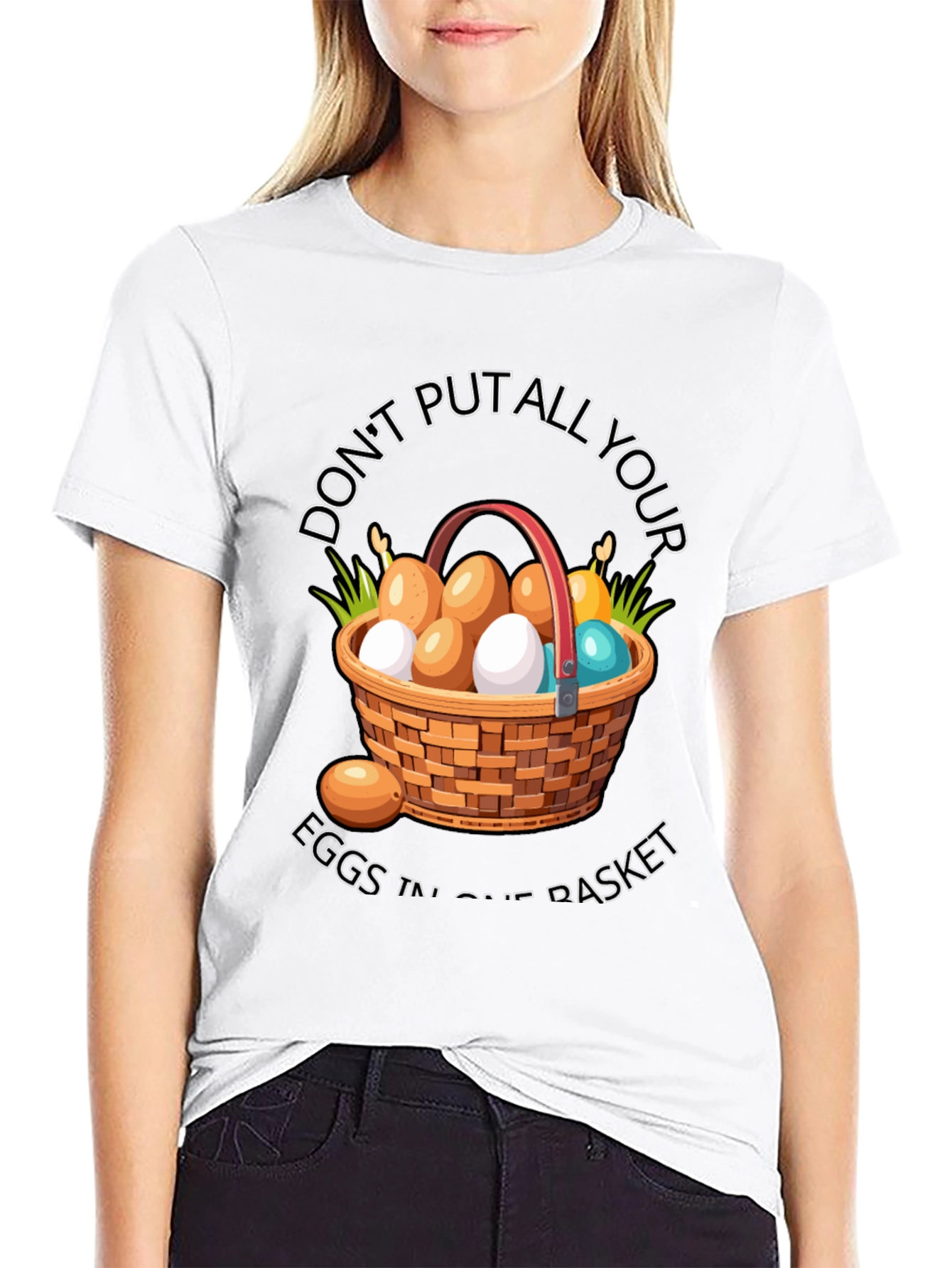 Black Don't Put All Your Eggs T-Shirt view 9