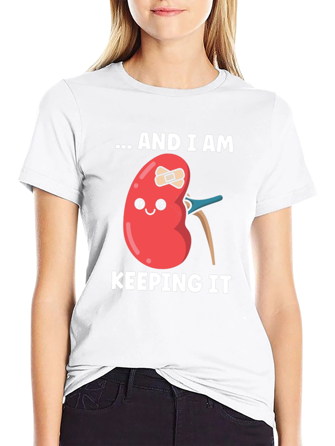 Black Funny Kidney Tee - Keeping It T-Shirt view 9