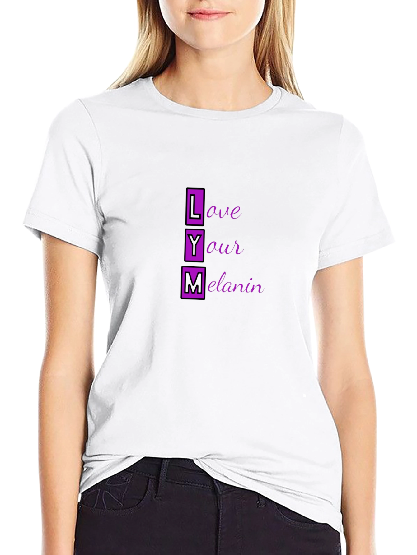 Black Love Your Melanin Graphic Tee - Black Unisex T-Shirt view 9