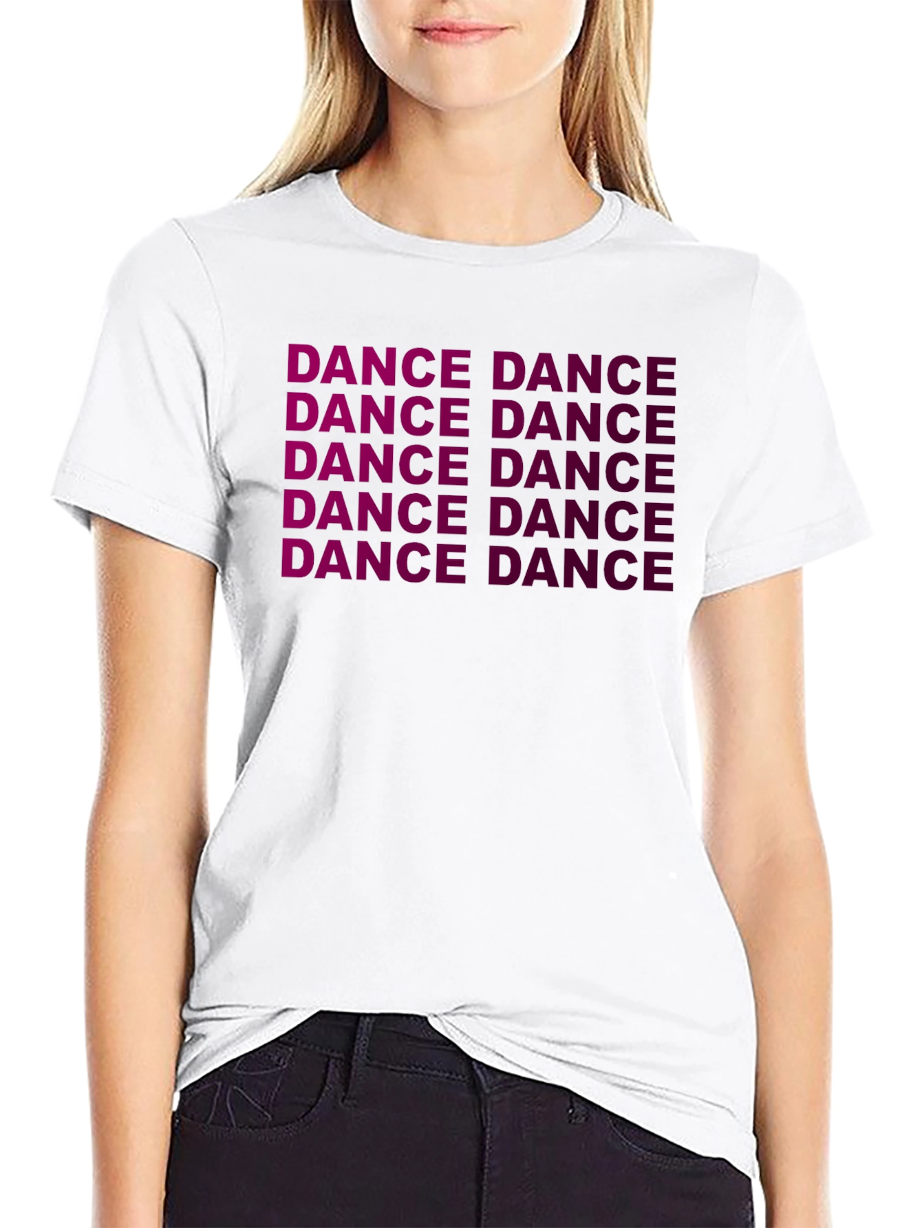 Black Dance Repeat Graphic Tee - Stylish Unisex T-Shirt view 9