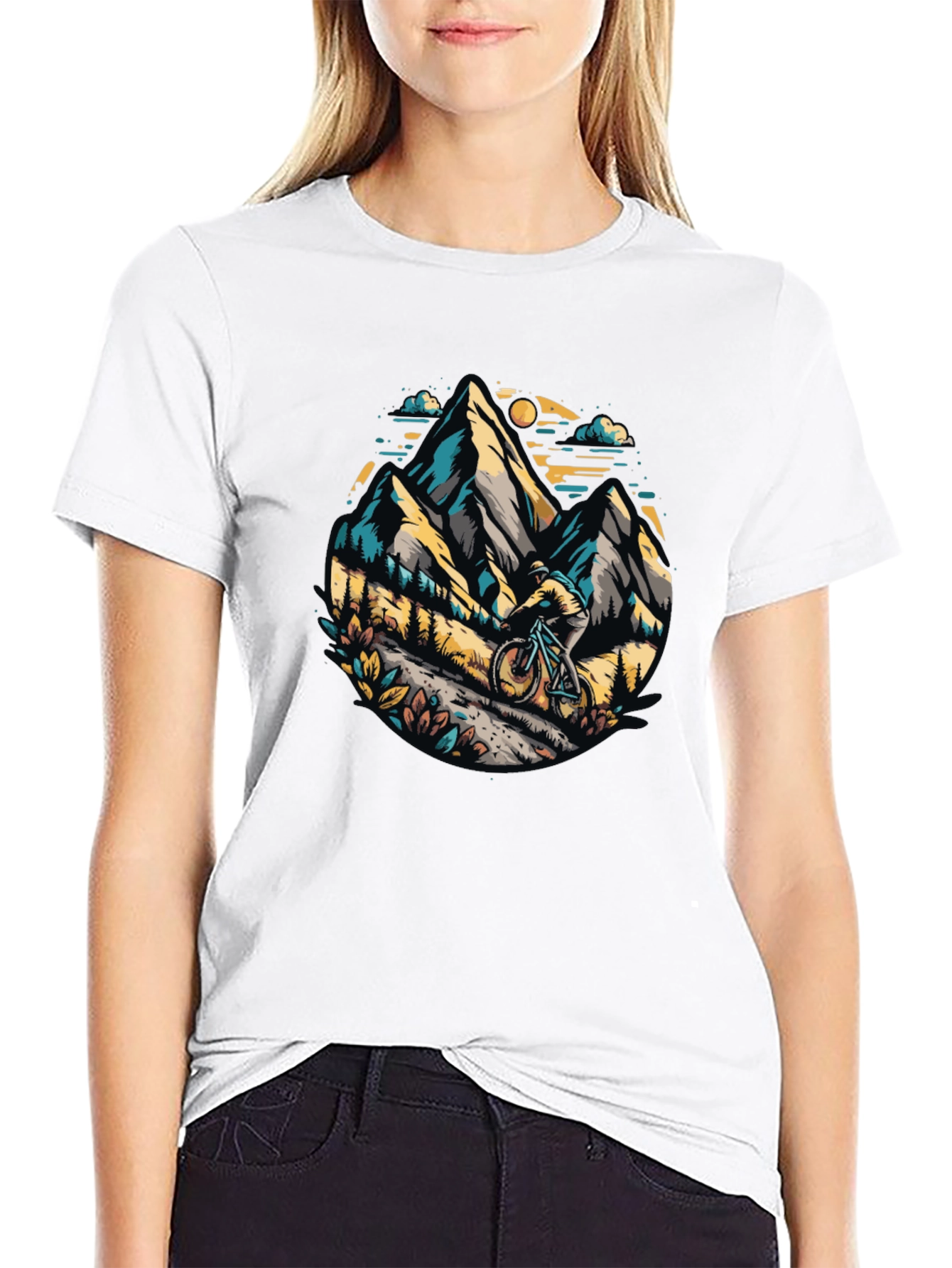 Black Mountain Biker Graphic Tee - Adventure Awaits! view 9