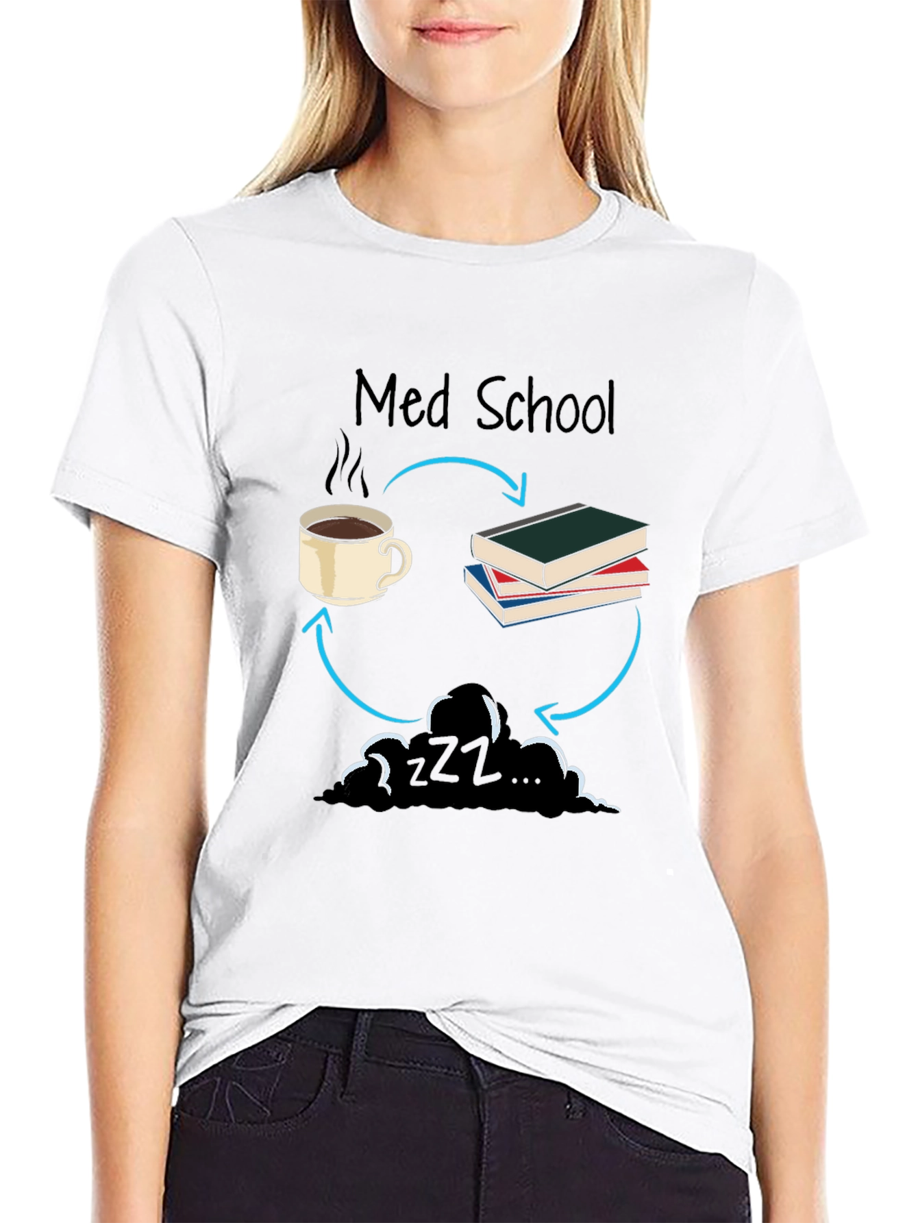 Black Med School Cycle T-Shirt view 9