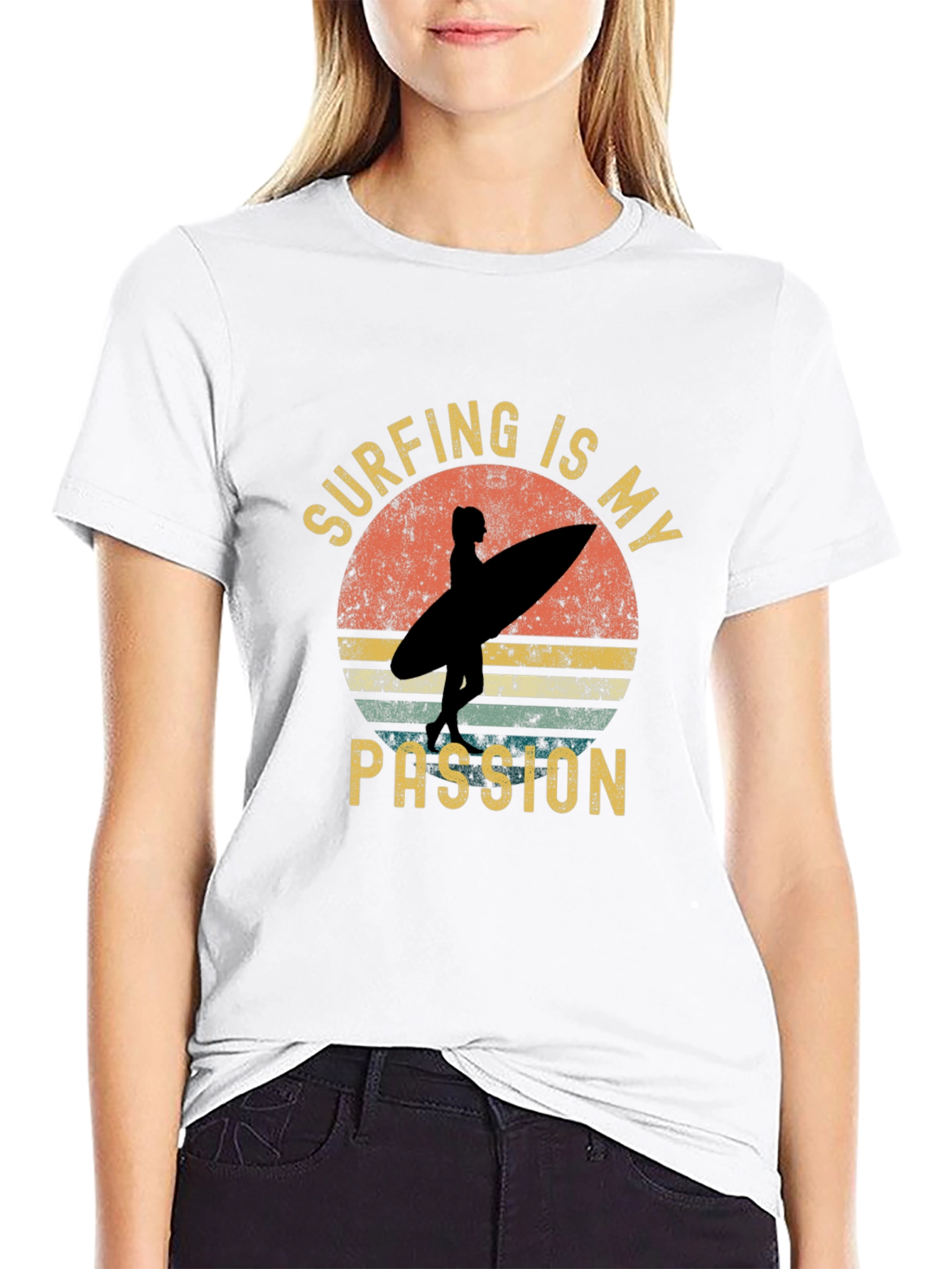 Black Surfing is My Passion Graphic Tee view 9
