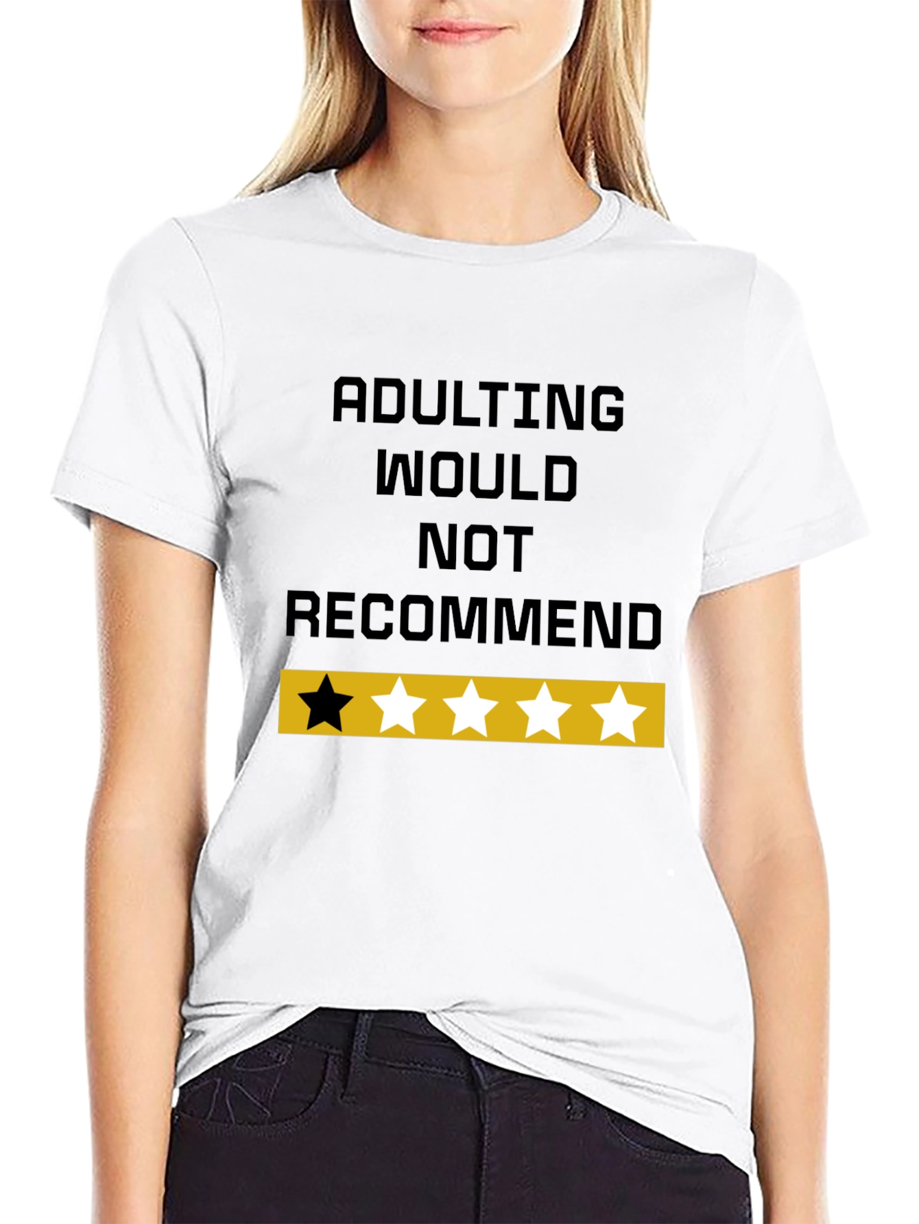 Black Adulting Would Not Recommend Funny Graphic T-Shirt view 9