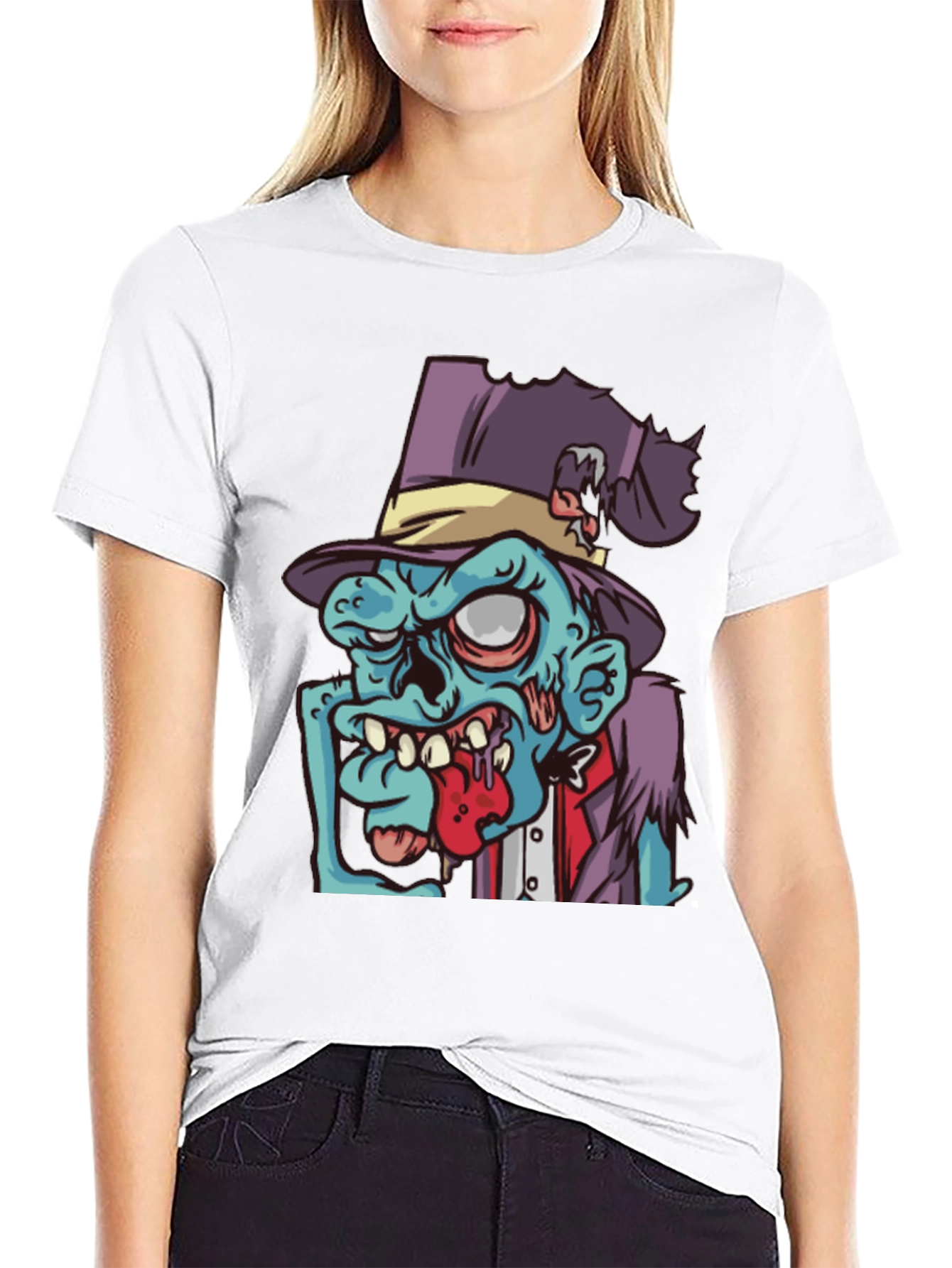 Black Zombie Graphic Tee - Spooky Style view 9