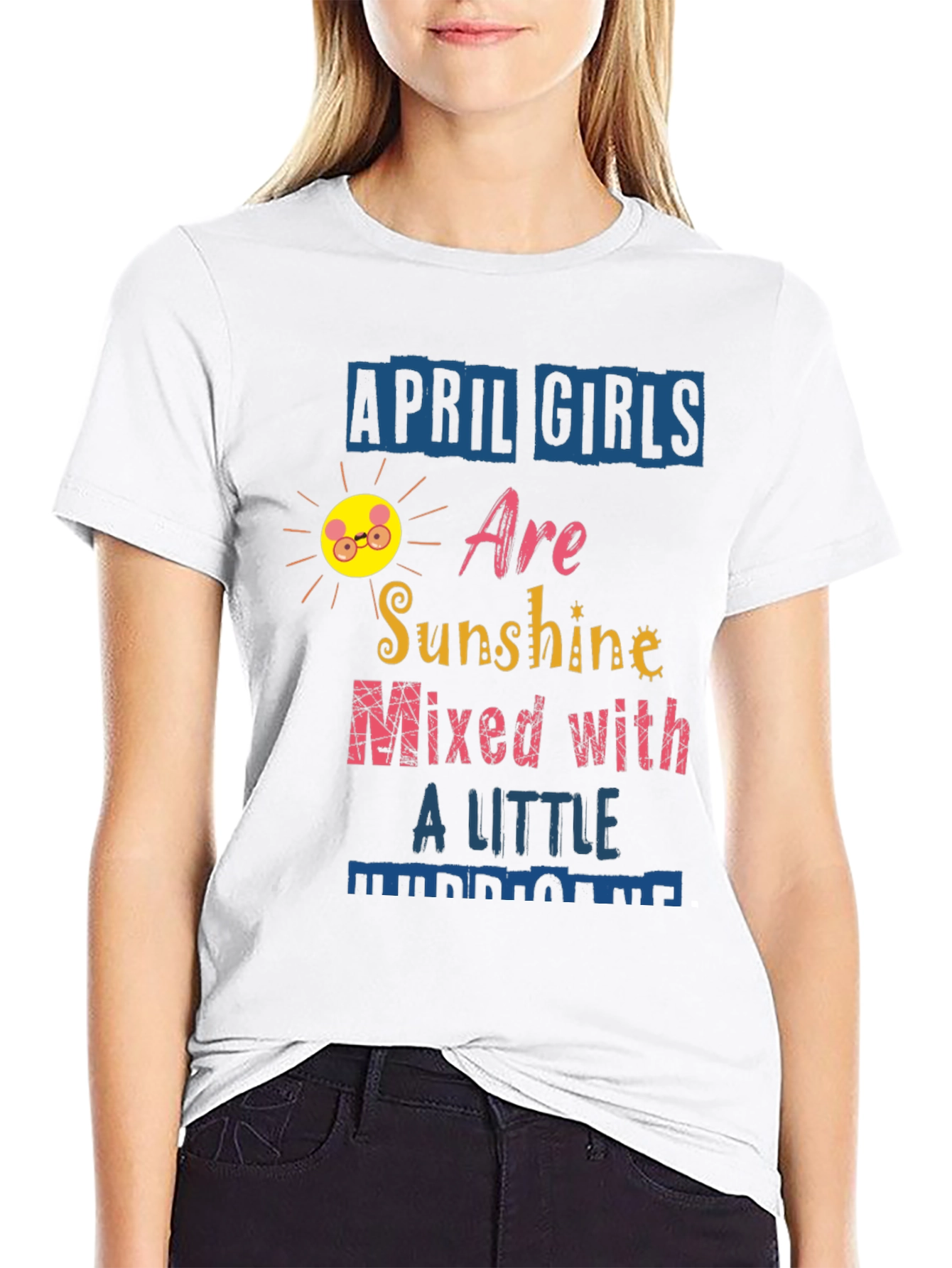 Black April Girls Sunshine Graphic T-Shirt view 9