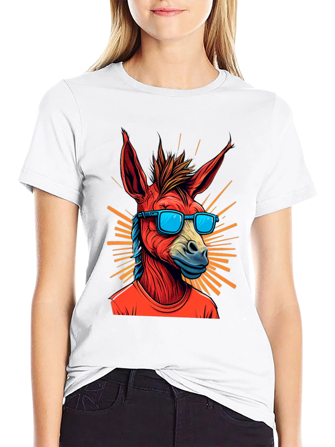 Black Cool Donkey Tee: Stylish & Unique Graphic T-Shirt view 9
