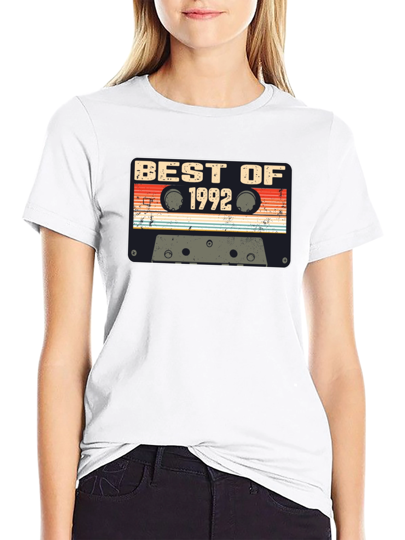 Black Best of 1992 Cassette Tape Graphic T-Shirt view 9