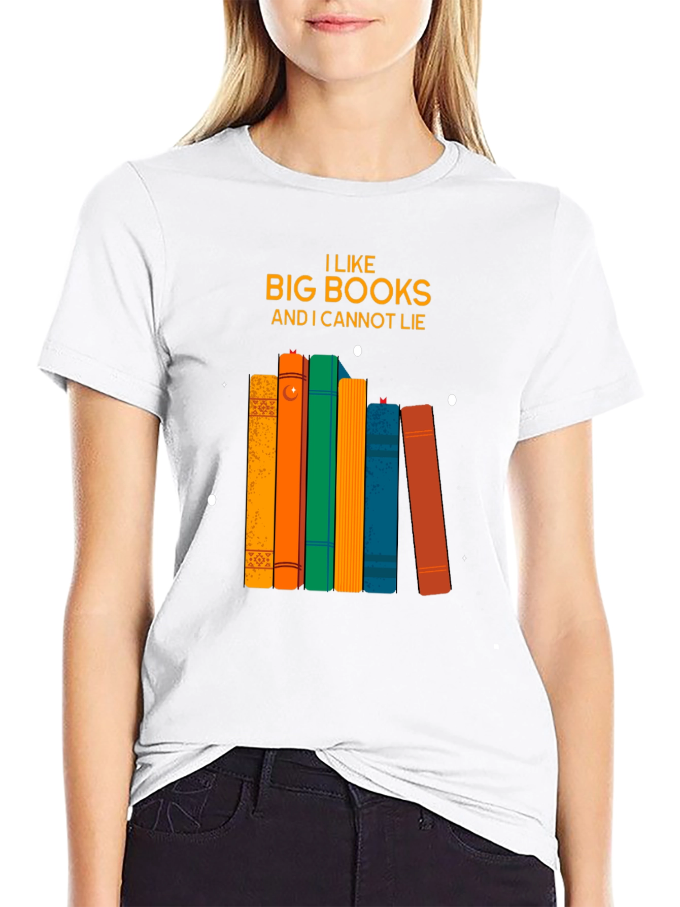 Black Big Books Graphic Tee - Funny Book Lover Shirt view 9
