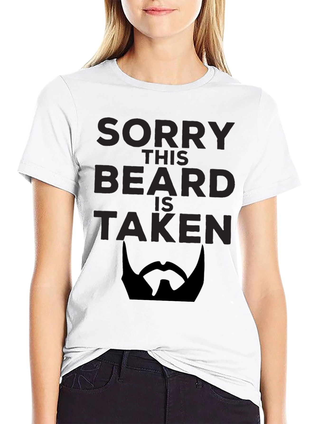 Black Sorry This Beard is Taken T-Shirt - Funny Graphic Tee view 9