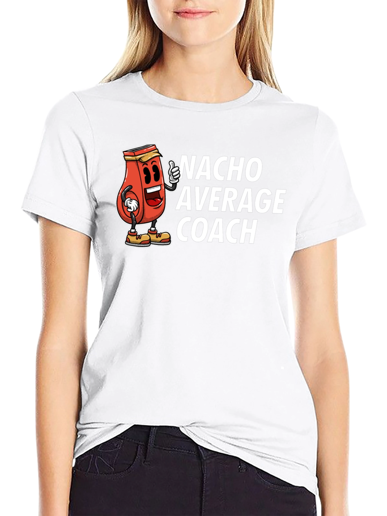 Black Nacho Average Coach Funny T-Shirt view 9