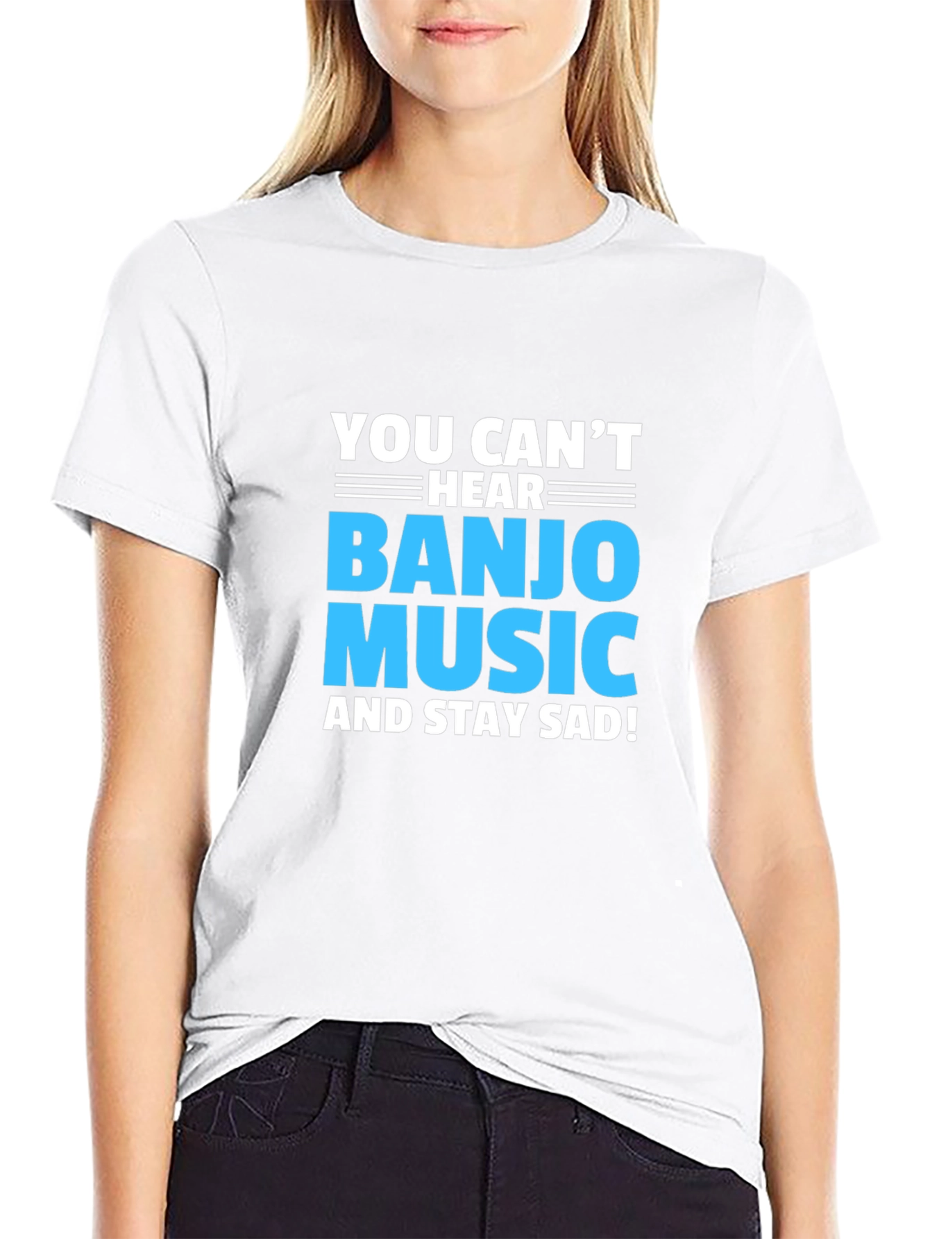 Black Banjo Music T-Shirt: Stay Happy view 9