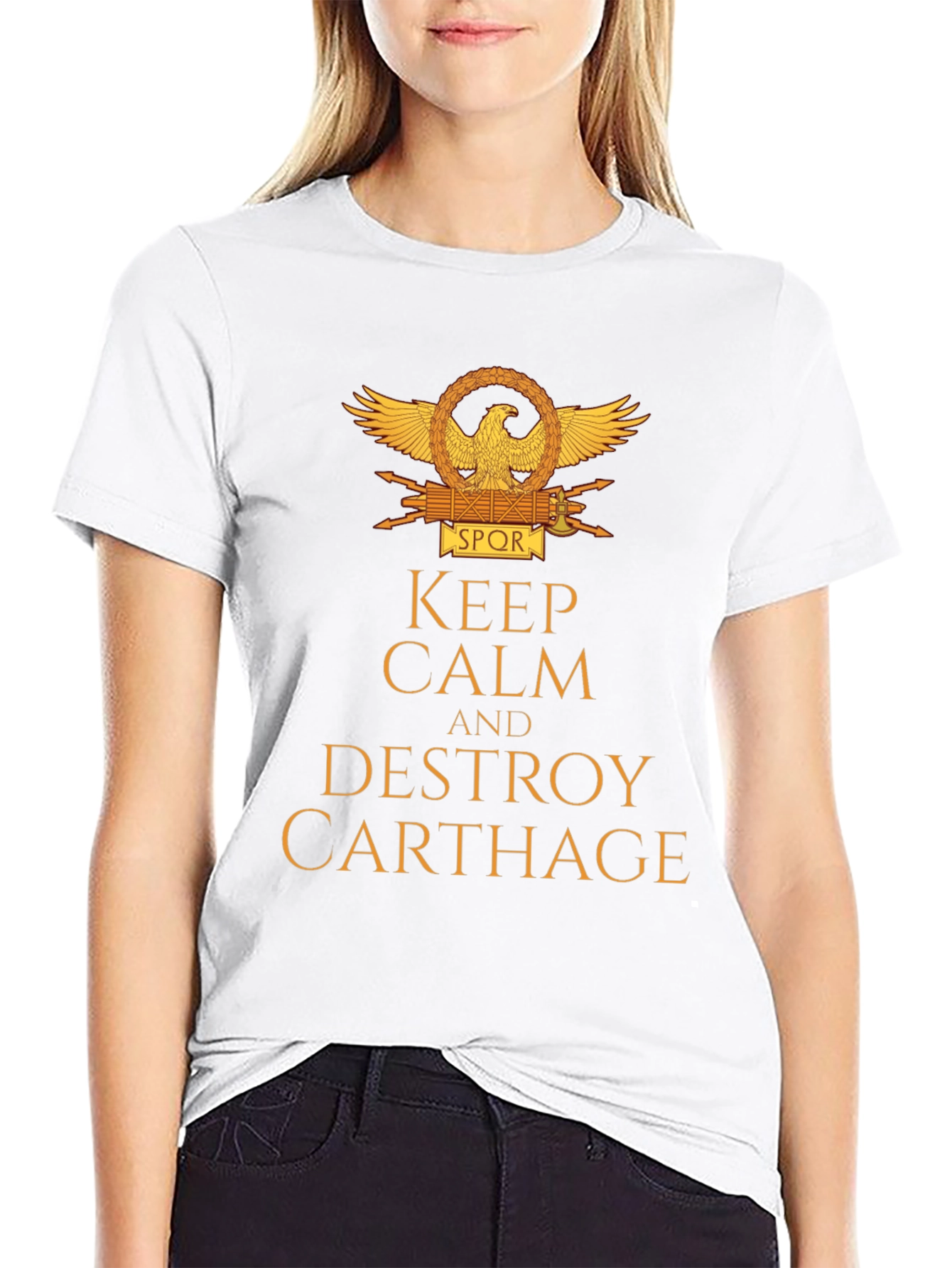 Black Keep Calm & Destroy Carthage T-Shirt view 9