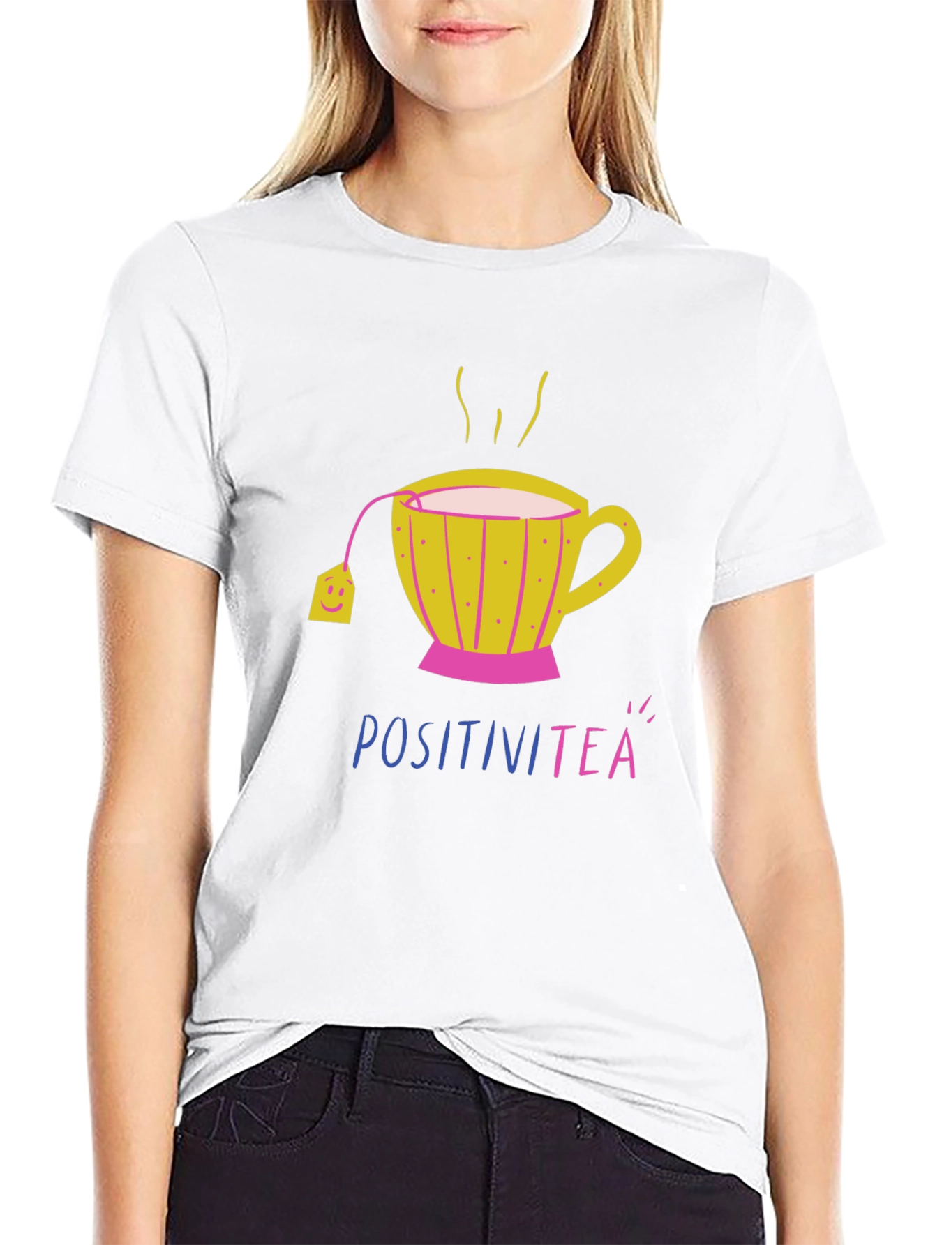 Black PositiviTEA Graphic T-Shirt - Black, Short Sleeve view 9