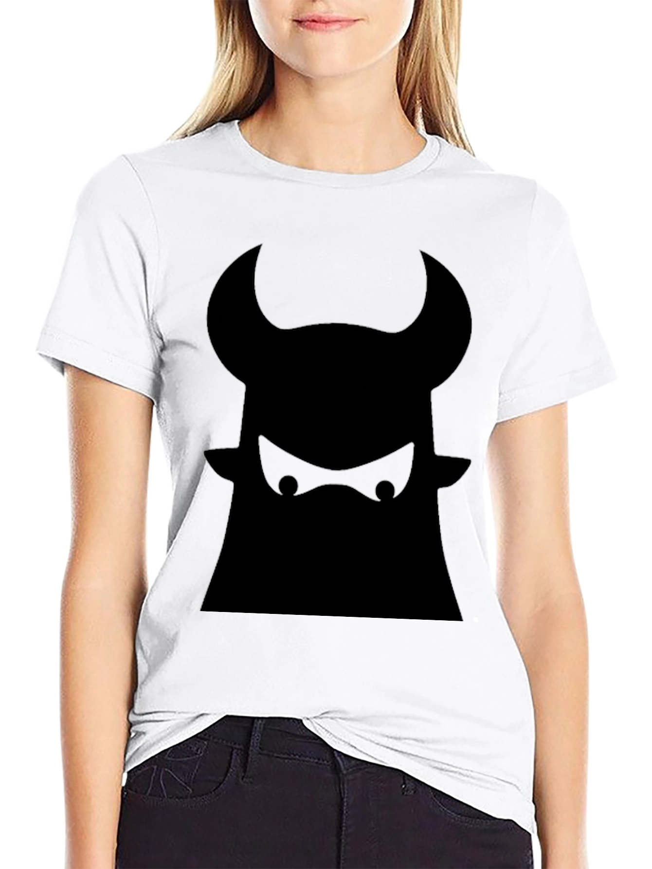 Black Bull Graphic Tee - Bold Black Cotton T-Shirt view 9