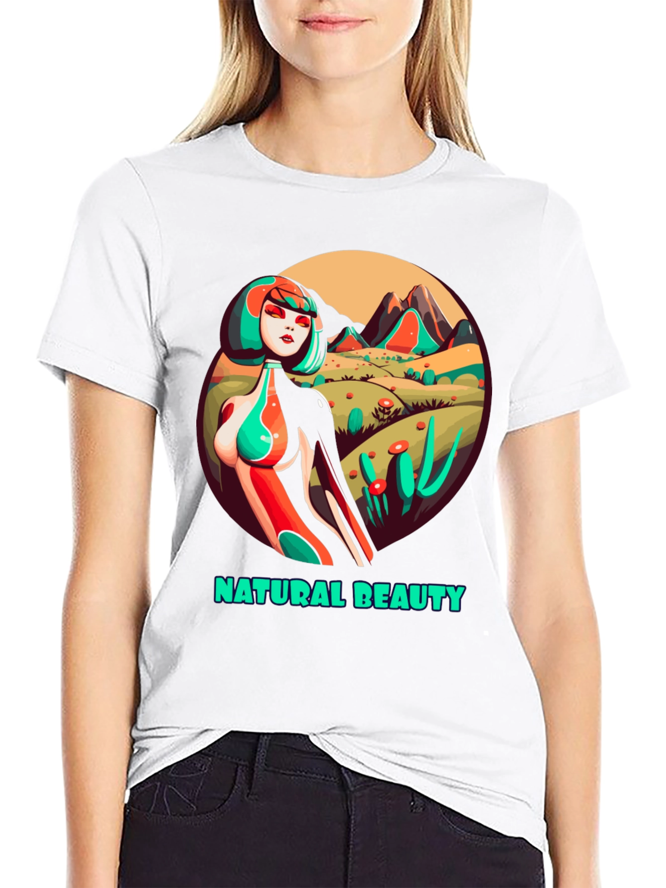 Black Natural Beauty Graphic Tee - Unique Artistic Design view 9