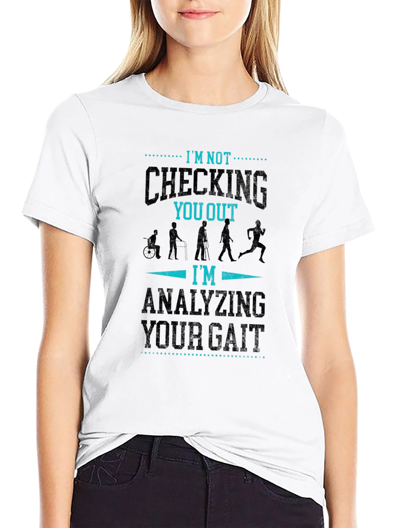 Black Gait Analysis T-Shirt - Funny Physical Therapy Tee view 9