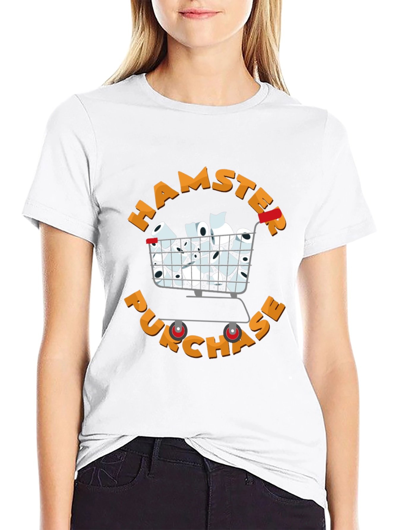Black Hamster Purchase Toilet Paper Cart T-Shirt view 9