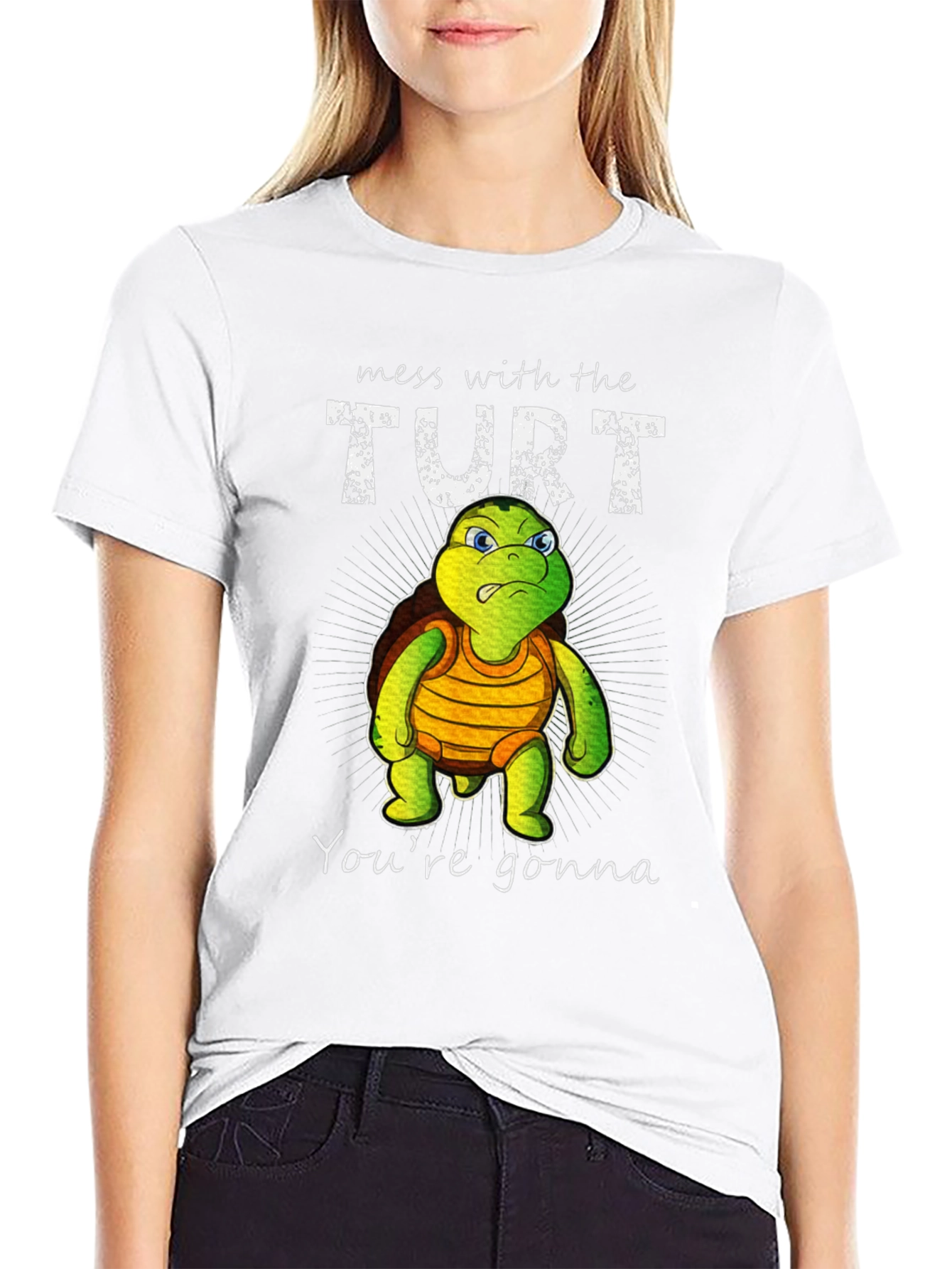 Black Mess With The Turt T-Shirt view 9