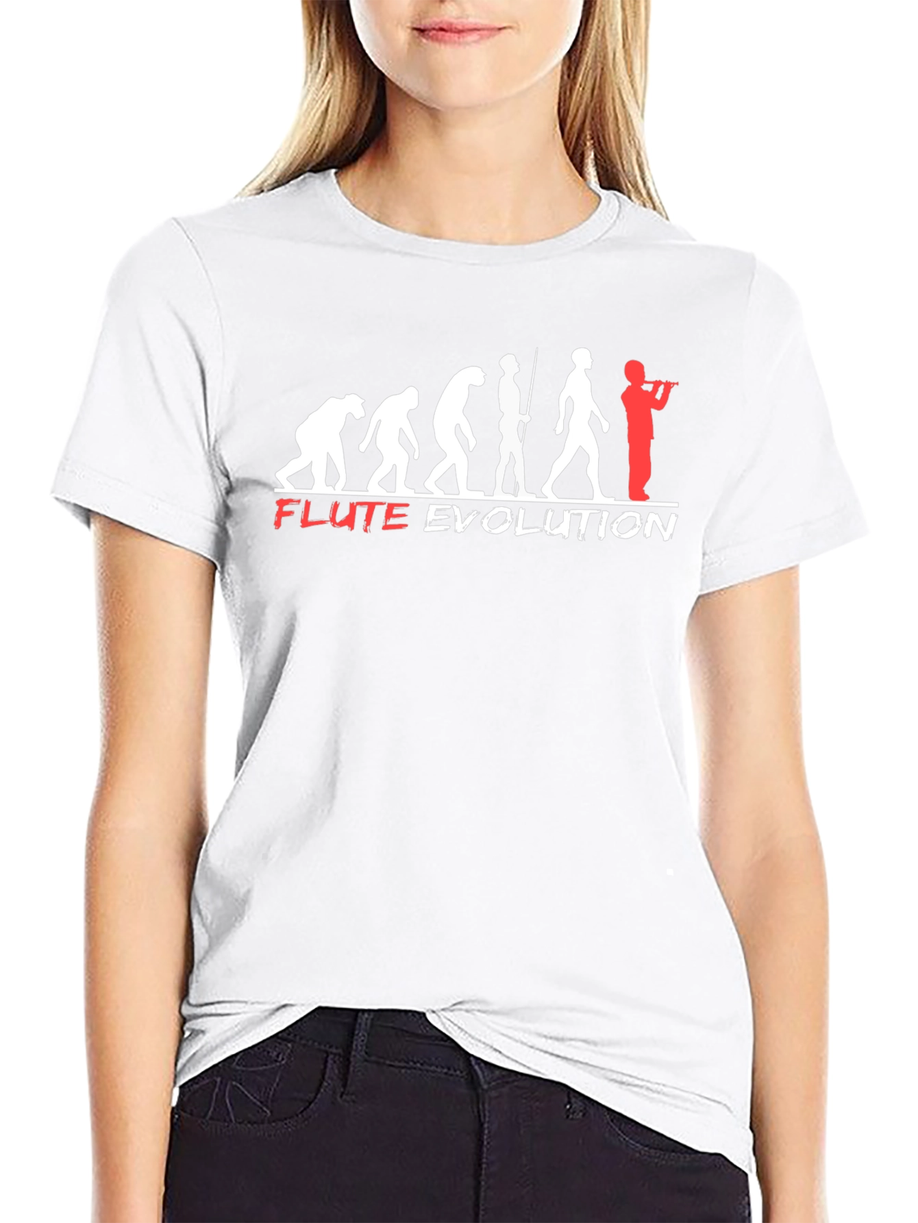 Black Flute Evolution T-Shirt - Funny Music Tee view 9
