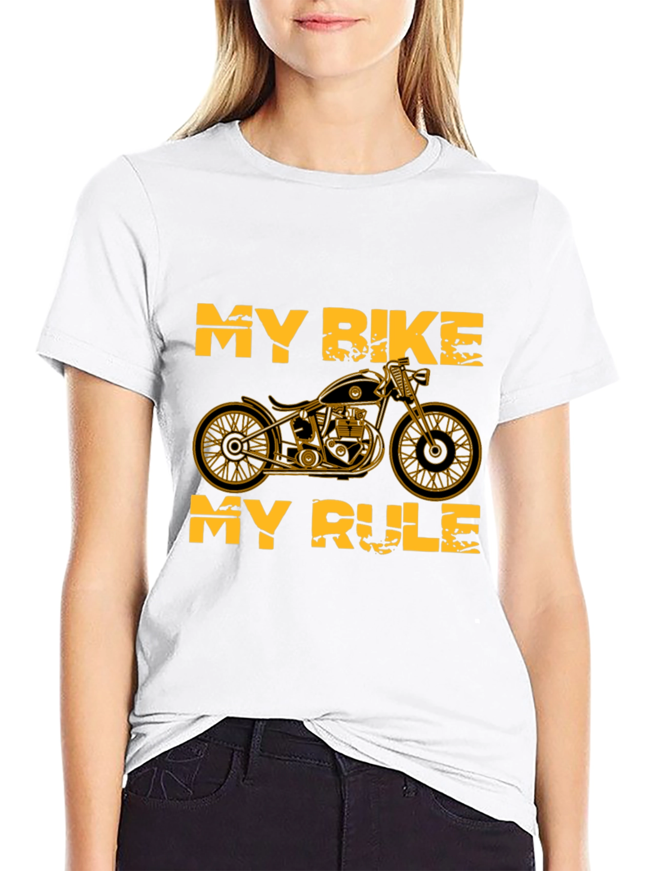 Black My Bike My Rule Graphic Tee view 9