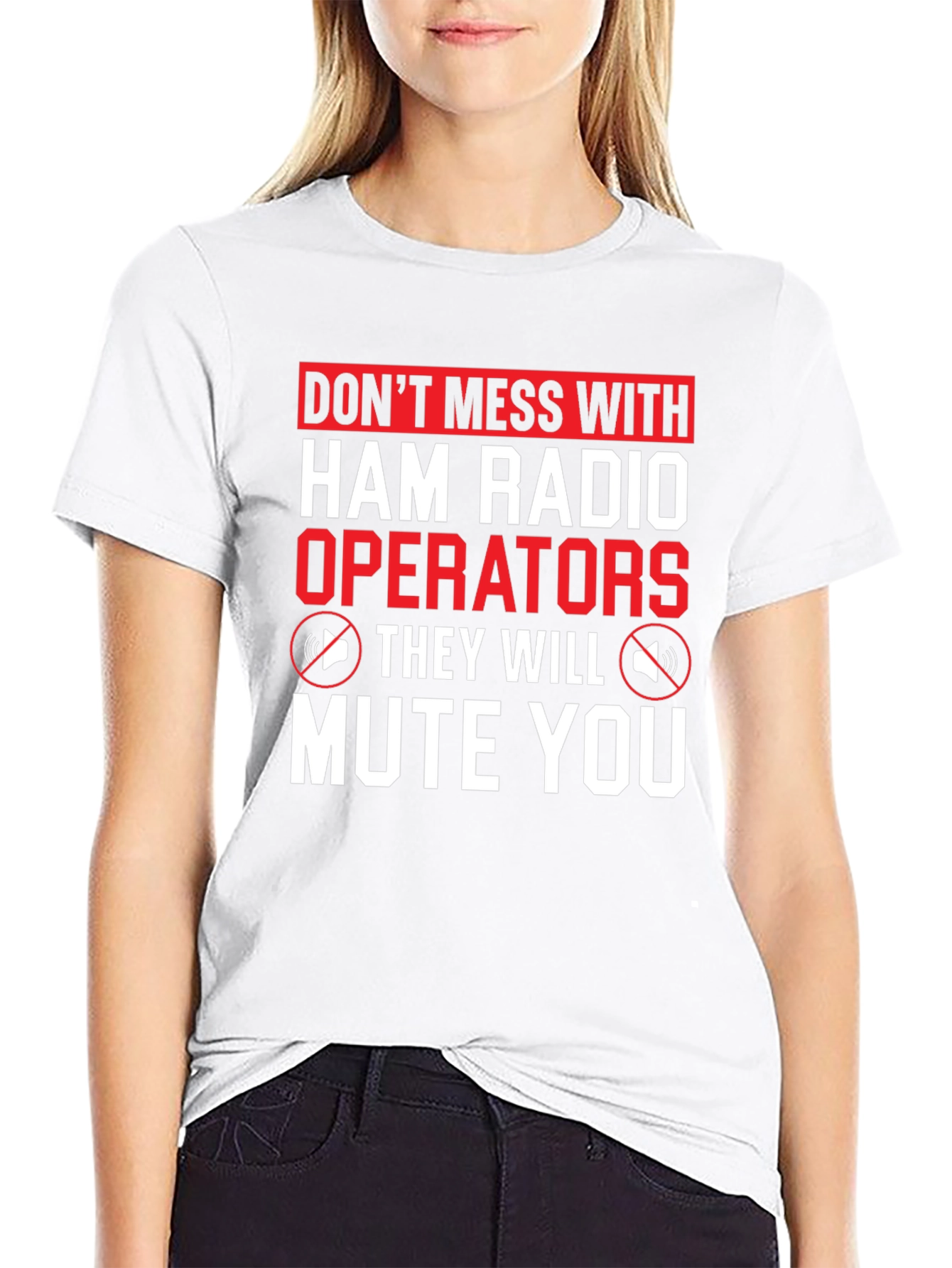 Black Ham Radio Operator T-Shirt - Mute You view 9