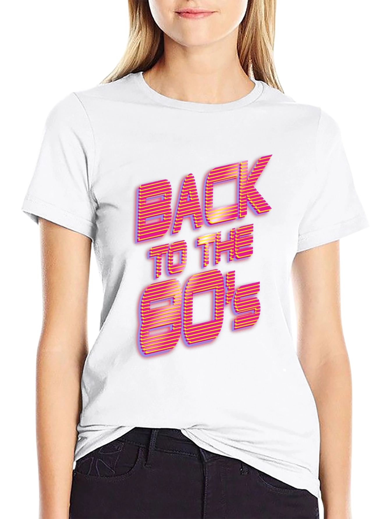 Black Back to the 80's Retro T-Shirt view 9