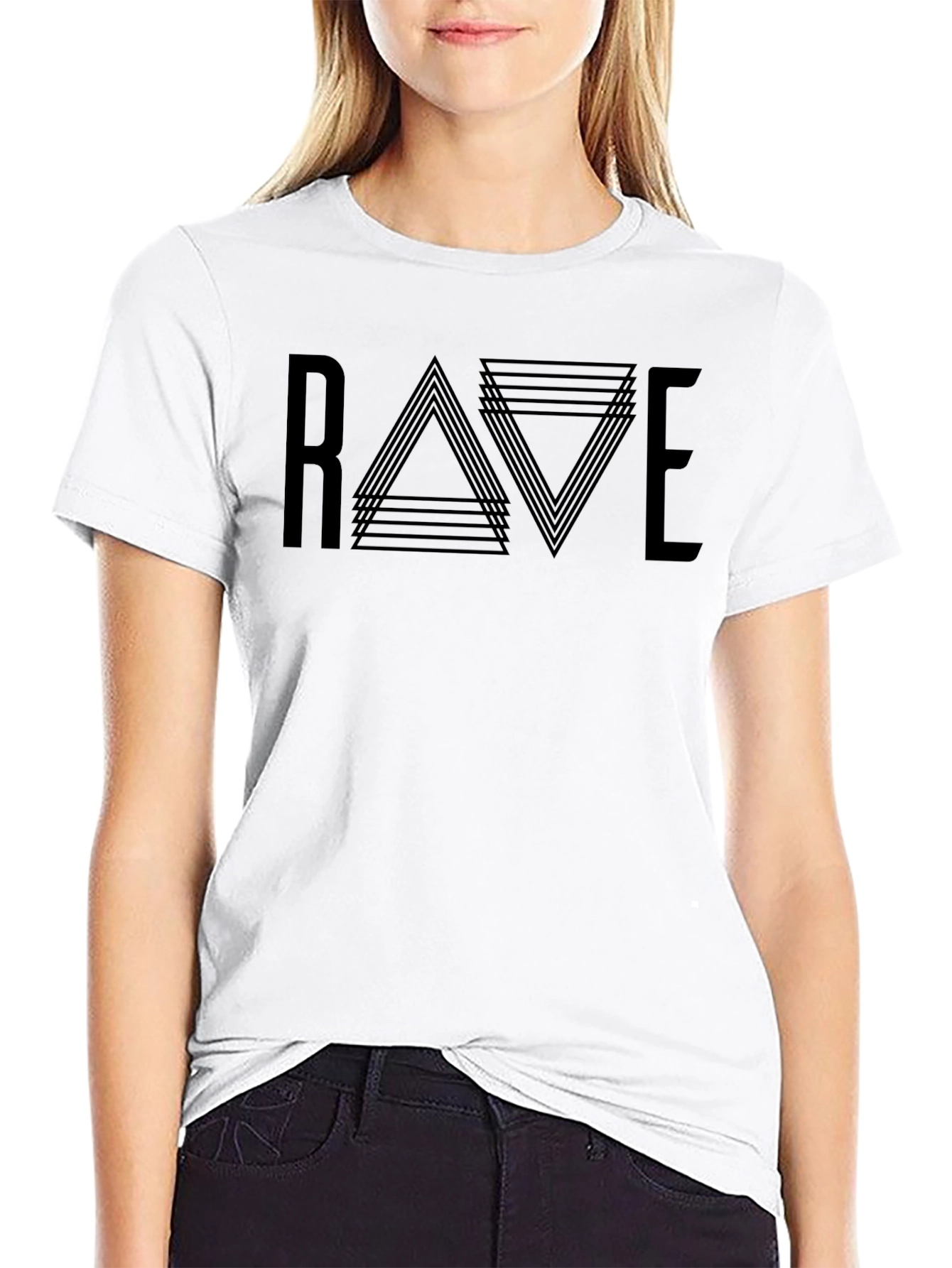 Black Rave Graphic Tee - Men's Black T-Shirt view 9