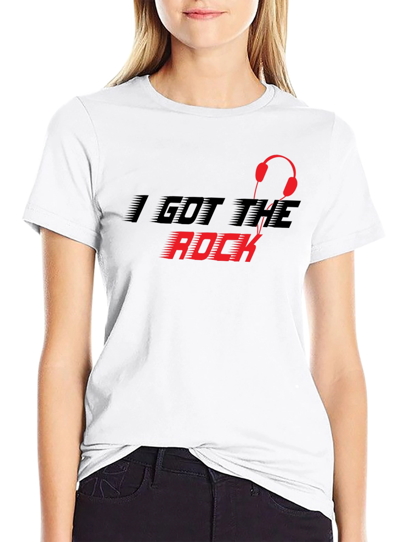 Black I Got The Rock Graphic Tee view 9