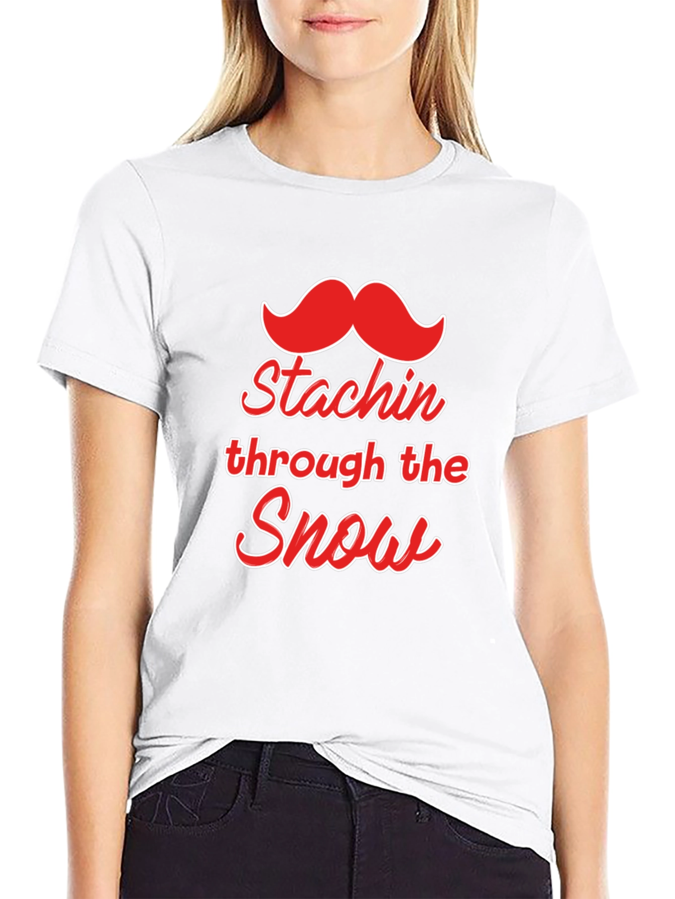 Black Stachin' Through the Snow Graphic Tee view 9