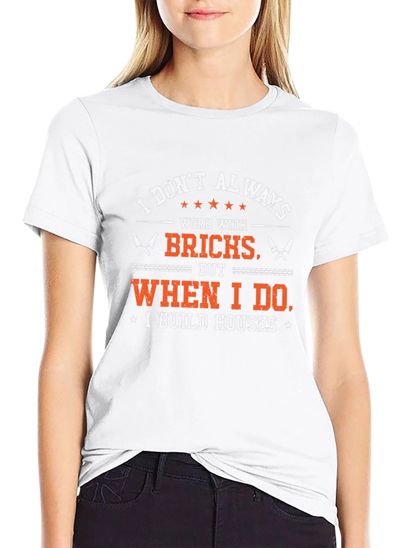 Black Bricklayer T-Shirt - I Build Houses view 9