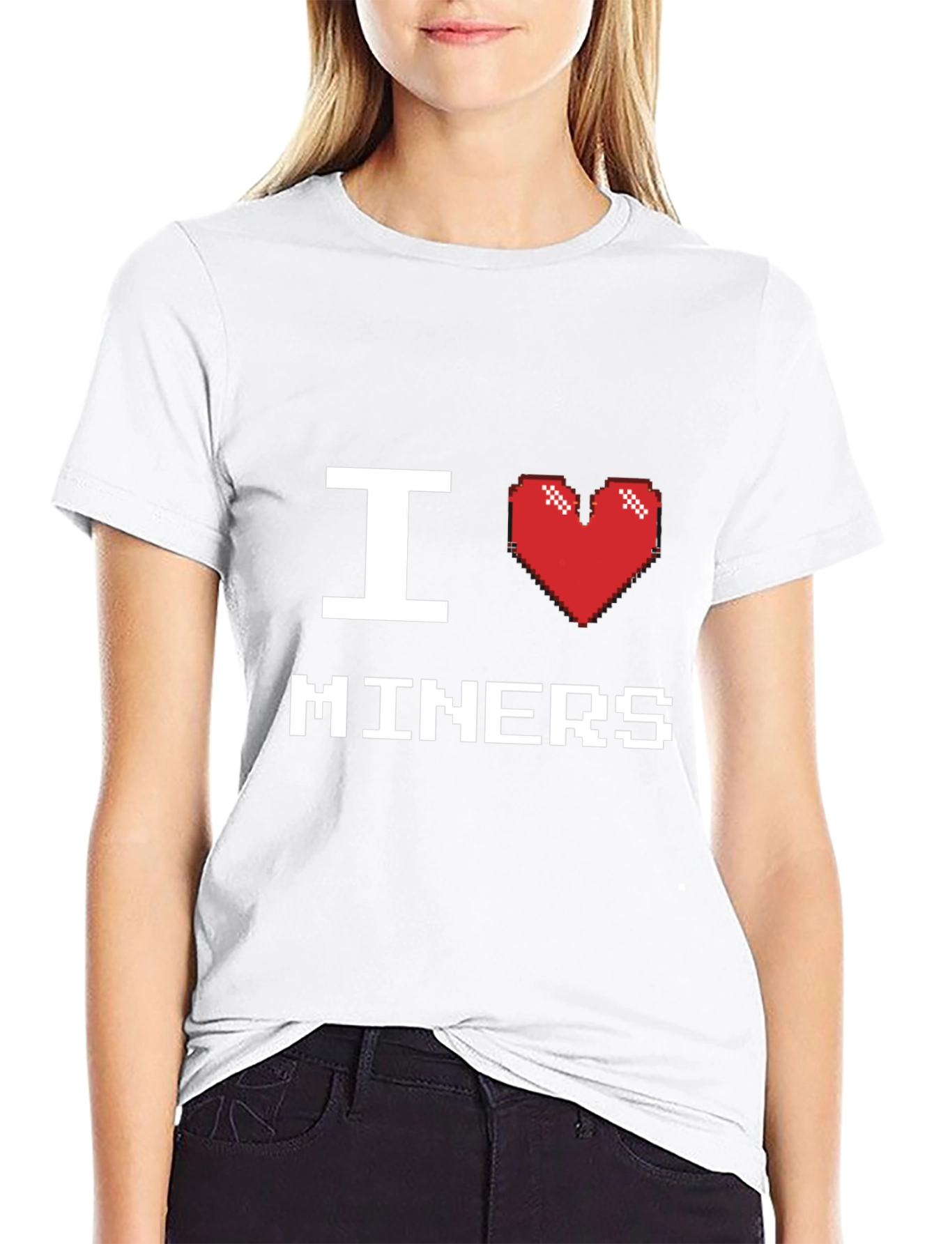Black I Heart Miners T-Shirt - Black Cotton Tee view 9