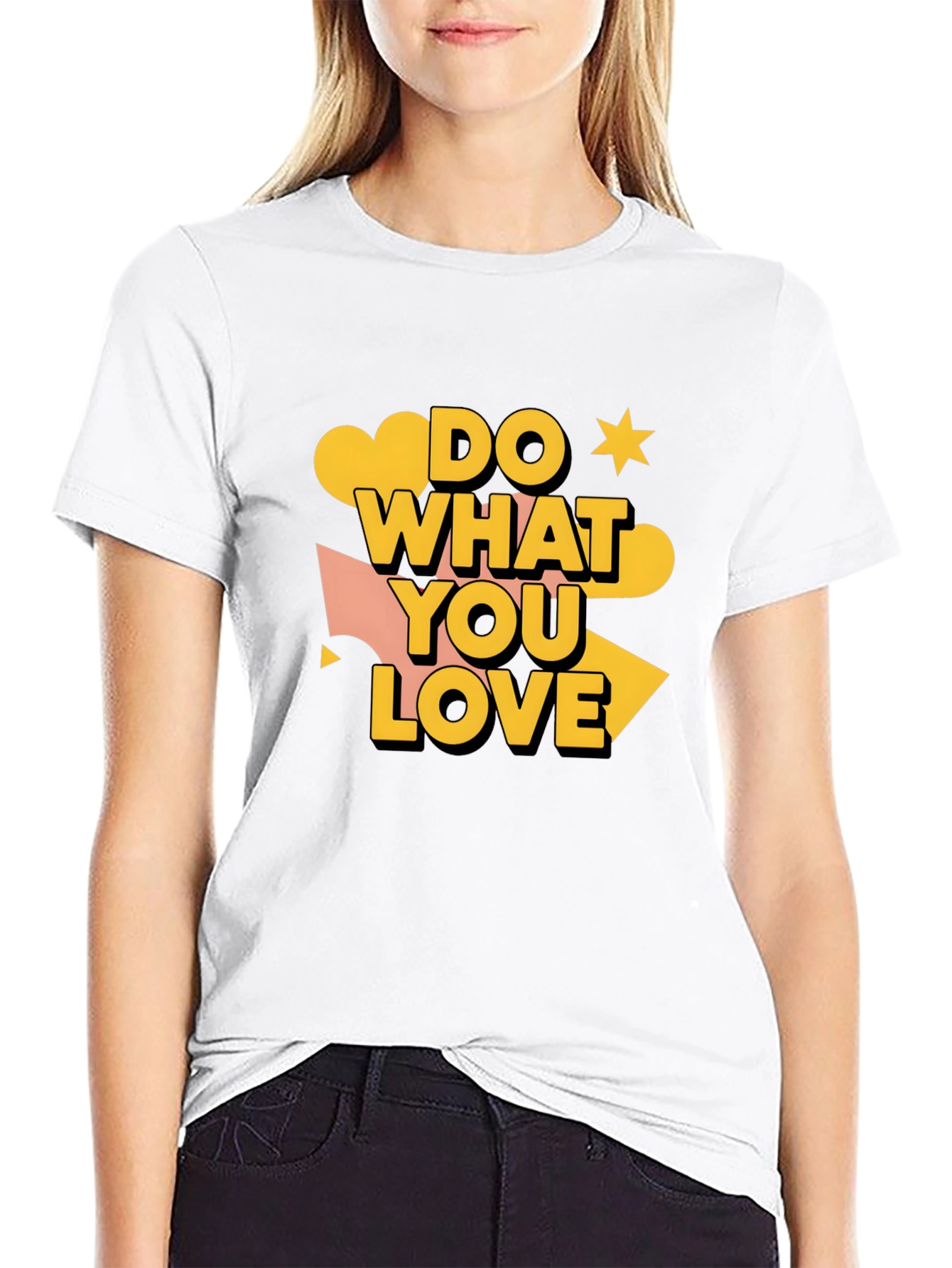 Black Do What You Love Graphic Tee - Stylish Men's Black T-Shirt view 9