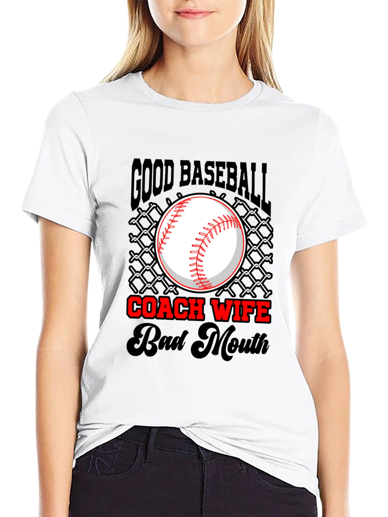 Good Baseball Coach Wife Bad Mouth T-Shirt - 9