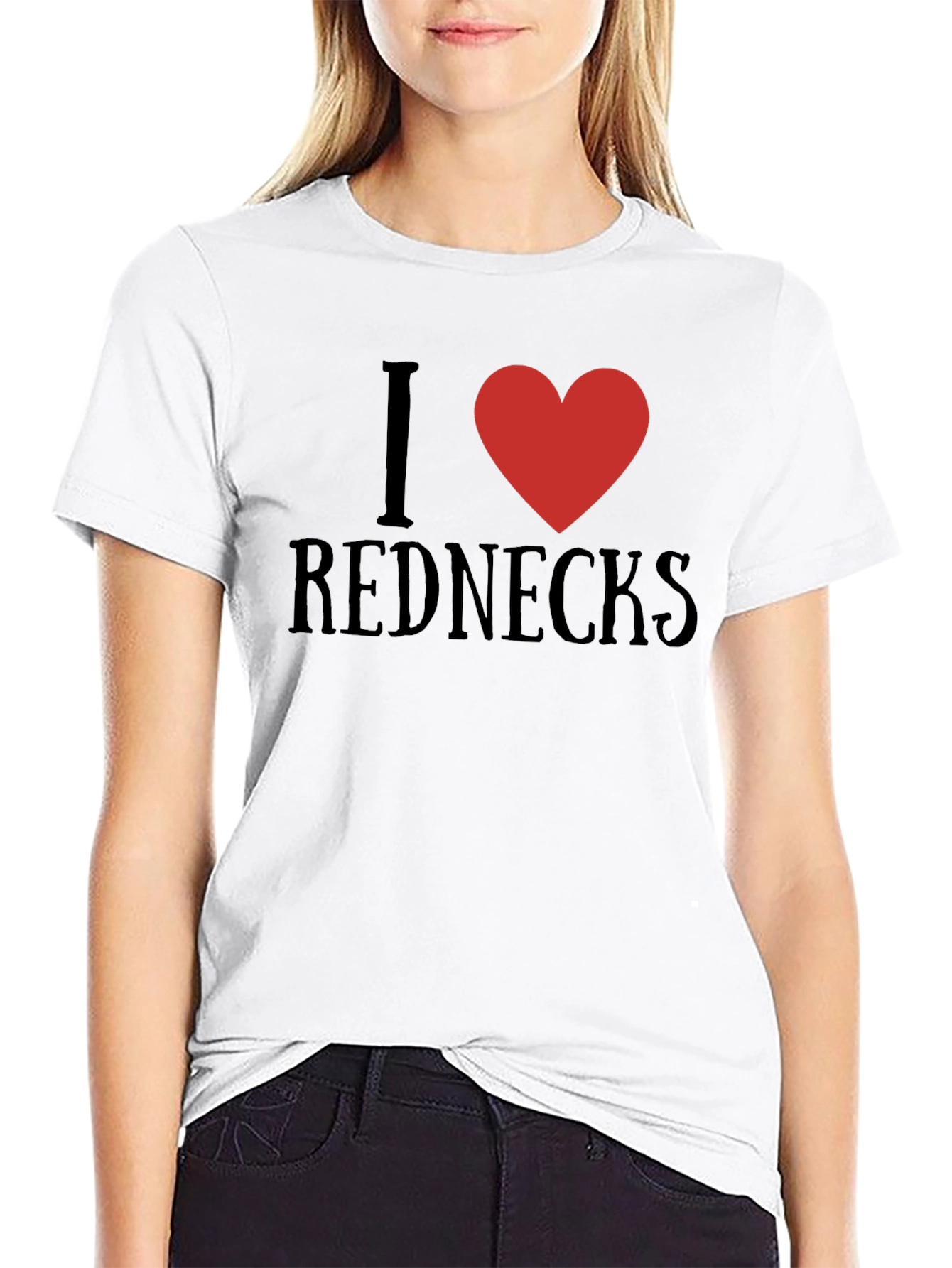 Black I Heart Rednecks Graphic Tee - Soft Cotton Blend view 9